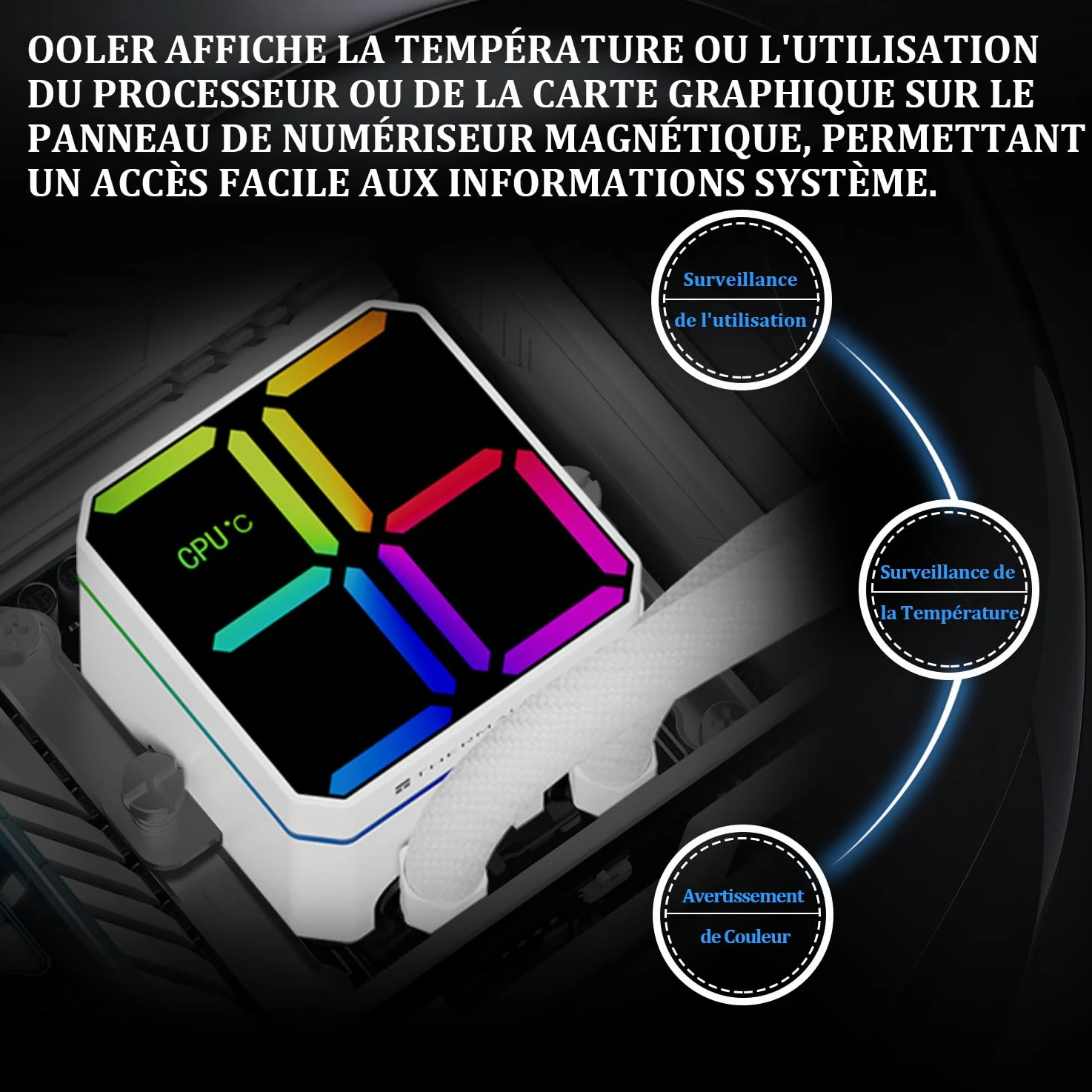 Thermalright Magic Qube 360 ARGB White - Raffreddatore per CPU 360 Aio, tre ventole TL-M12QW PWM, testa di raffreddamento digitale per AM4/AM5, Intel LGA1851/1700/1150/1151/1200