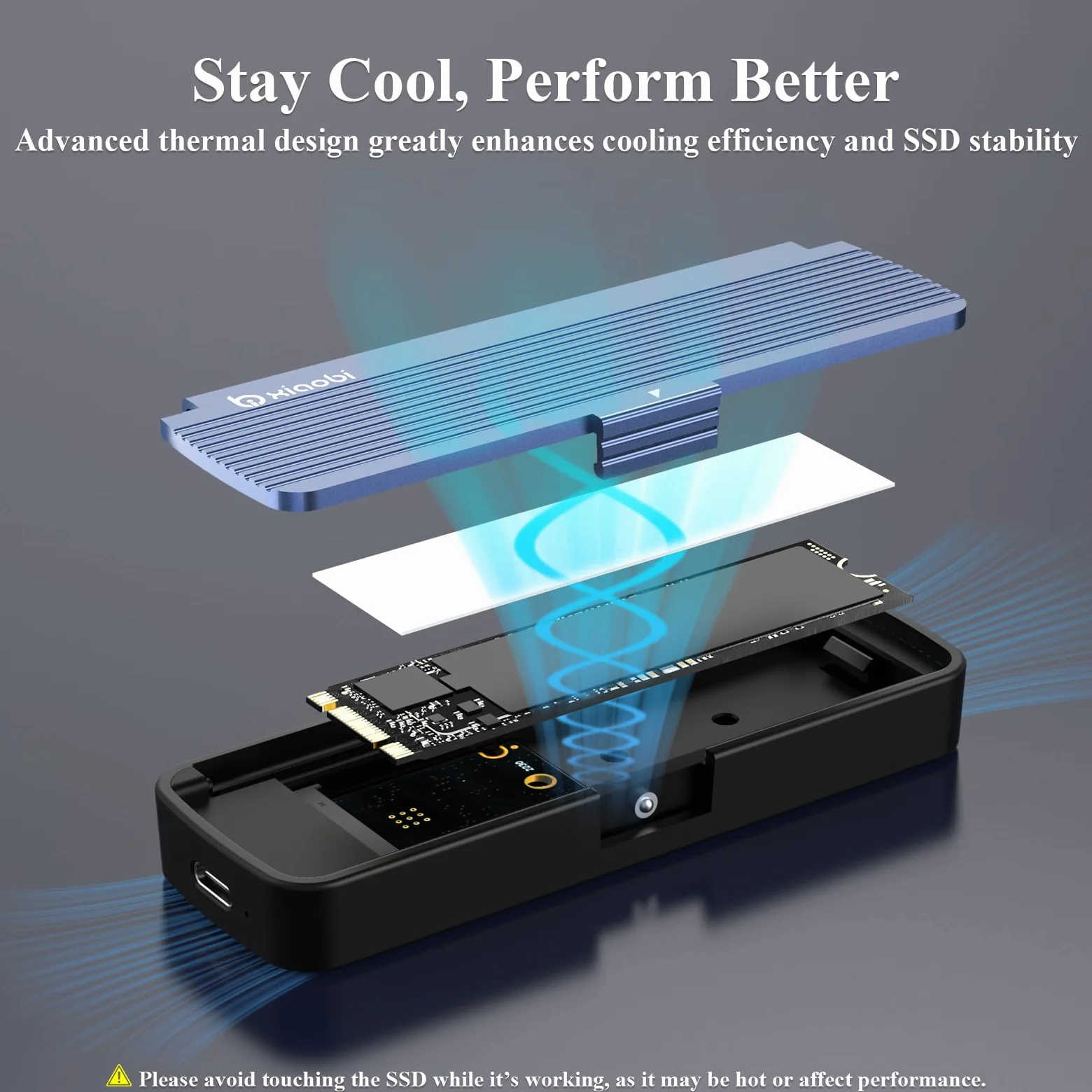 Enclosure NVMe, installazione senza attrezzi, adattatore PCIe M.2 M.2 Gen 2 (10 Gbps) a M.2 NVME M-Key/(B+M) Key PCIe M.2 Supporto UASP e Trim, per SSD 2230/2242/2260/2280