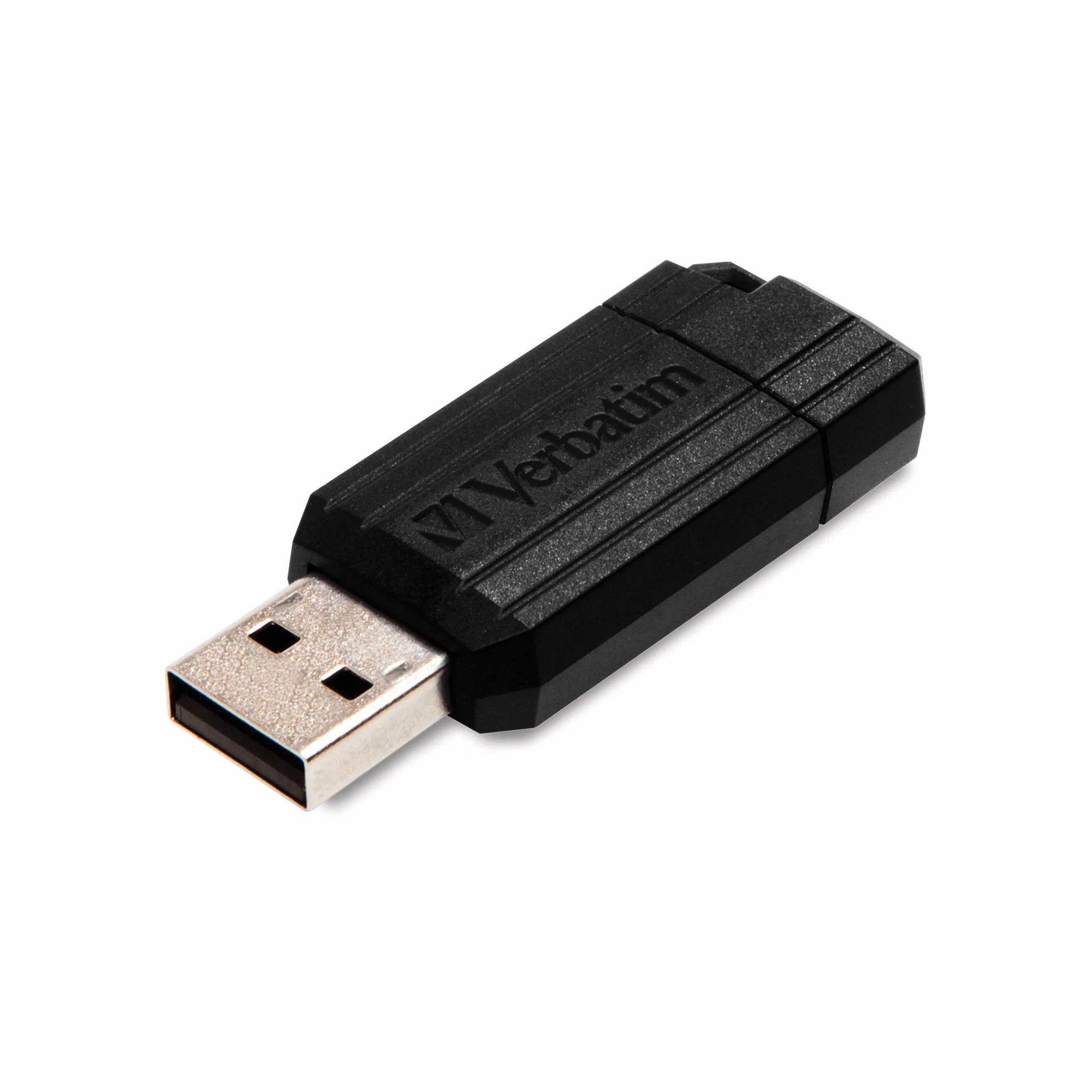 Verbatim chiavetta USB PinStripe 8GB I USB 2.0 I Memoria USB I Per Laptop Notebook Ultrabook TV Autoradio I Penna USB 2.0 I Pendrive con meccanismo a scorrimento I Nera