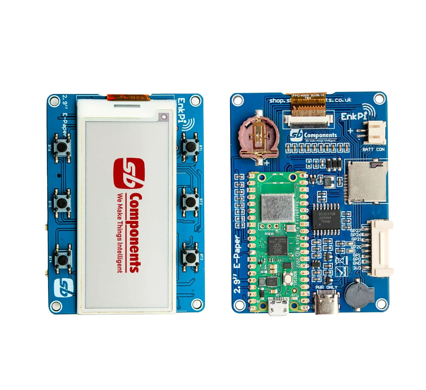 EnkPi - Scheda di visualizzazione ePaper basata su Raspberry Pi Pico W, supporto aggiornamento parziale Raspberry Pi Pico E-Ink Modulo display E-Ink Programmabile Risoluzione 400x300 Scheda ePaper da