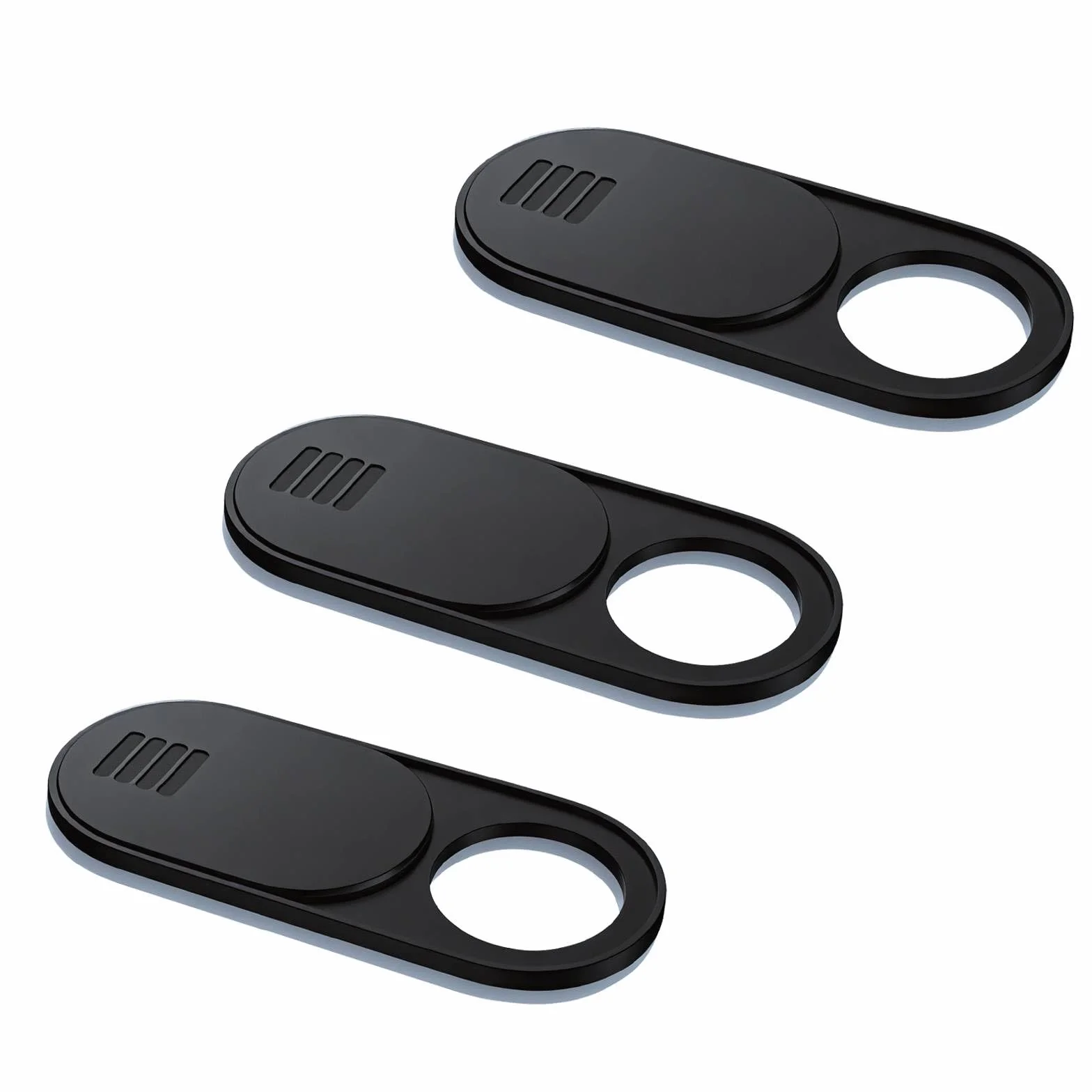 Copertura Webcam, copertura per privacy della camera del laptop e del telefono, 3 pezzi di copertura per camera a scorrimento ultra sottile opaca per computer, laptop, Webcam Cover, nera