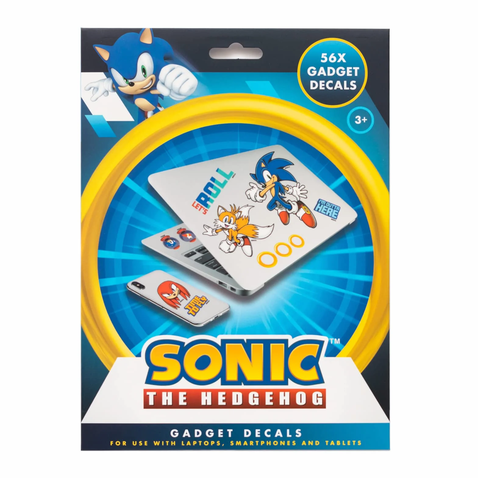 Grupo Erik: Stickers di Sonic - Pack di 56 Adesivi Riutilizzabili e Resistenti all'Acqua, Ideali Come Decorazioni per PC Portatile, Personalizzati o Gaming