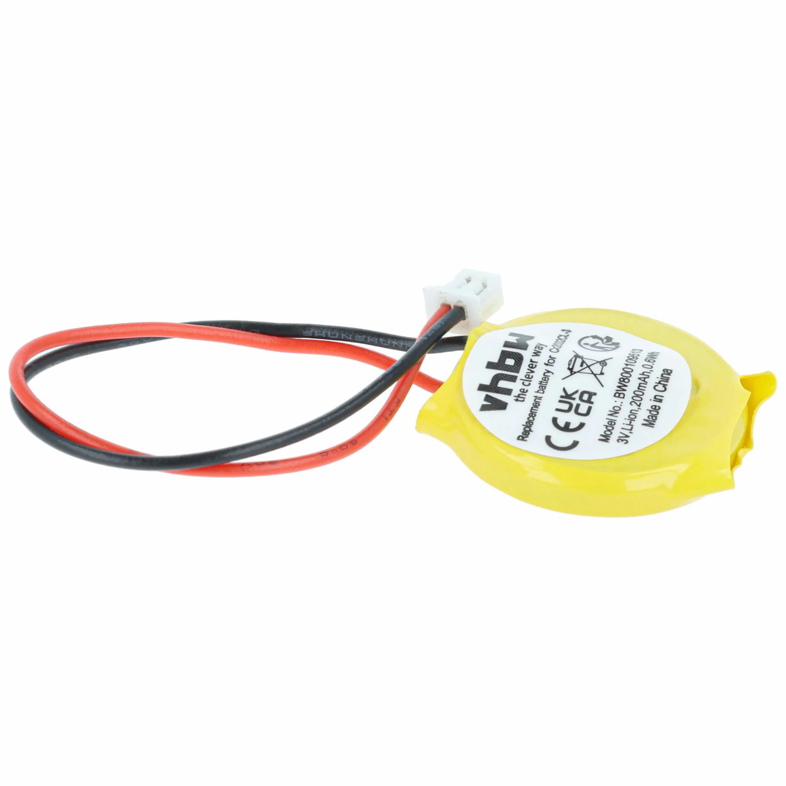 vhbw batteria bios sostituisce Lenovo 01AW186, 01AW187, 02K6572, 04W1642, 0A90099, 4W3253 per computer (200mAh, 3V, Li-Ion)
