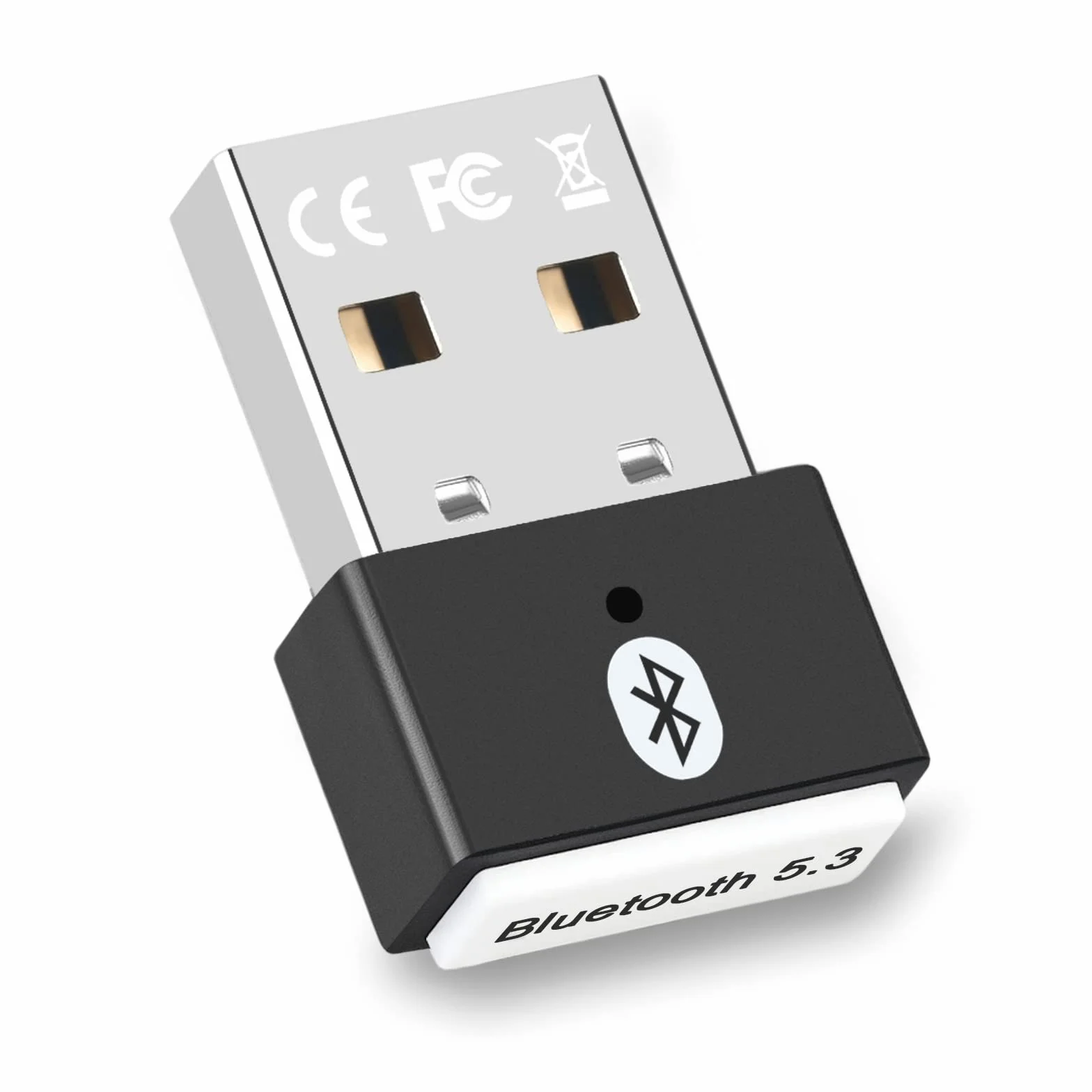 Adattatore Bluetooth USB 5.3, Collega e Usa Chiavetta Bluetooth per PC Laptop EDR Dongle USB Bluetooth Compatibile con Windows 11/10/8.1