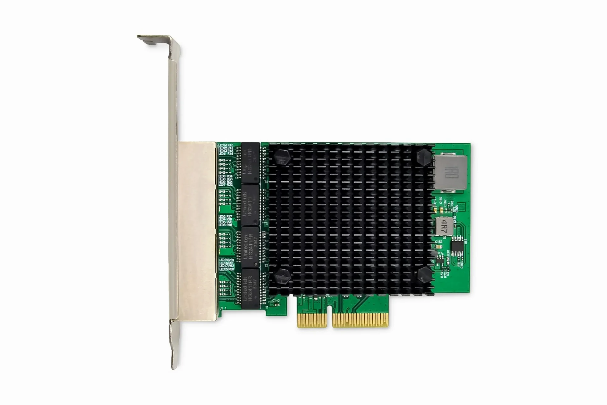 Digitus Scheda di Rete Server Ethernet 2,5 Gigabit - 4 Porte RJ45 - NIC - RTL8125B - 10/100/1000/2500 Mbps