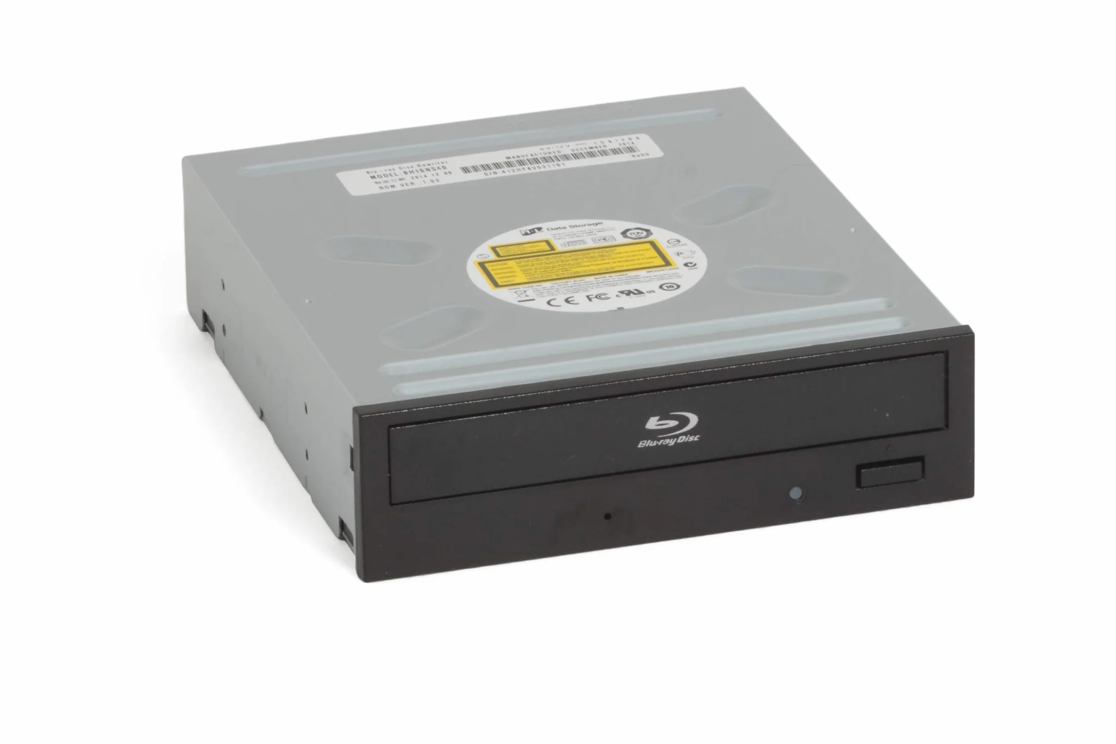 Hitachi-LG BH16 Internal Blu-Ray Drive, BD BD-R BDXL DVD-RW Player/Writer for Desktop PC, Windows 10 Compatible, 16x Write Speed, Bare Drive - Black