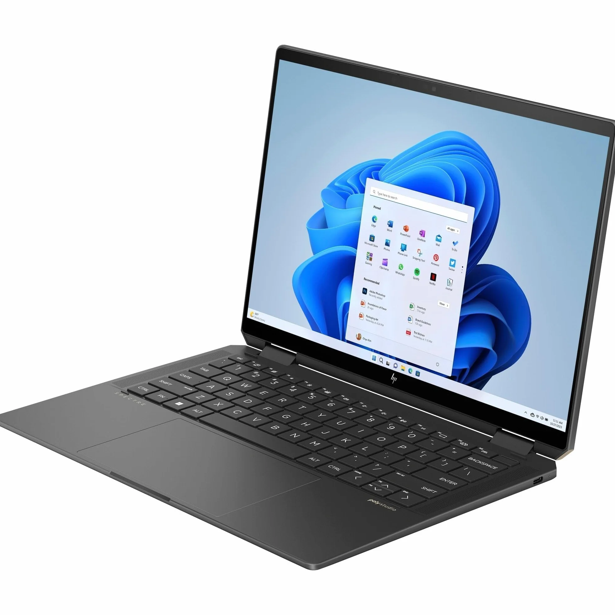 HP Spectre x360 14-eu0000sl Convertibile, Intel Core Ultra 5-125H, Intel Evo Edition, AI, RAM 16GB, SSD 1 TB, Display 13,5" Touch OLED 2.8K VRR 120Hz, Webcam 9 MP IR TNR, Windows 11, Nero