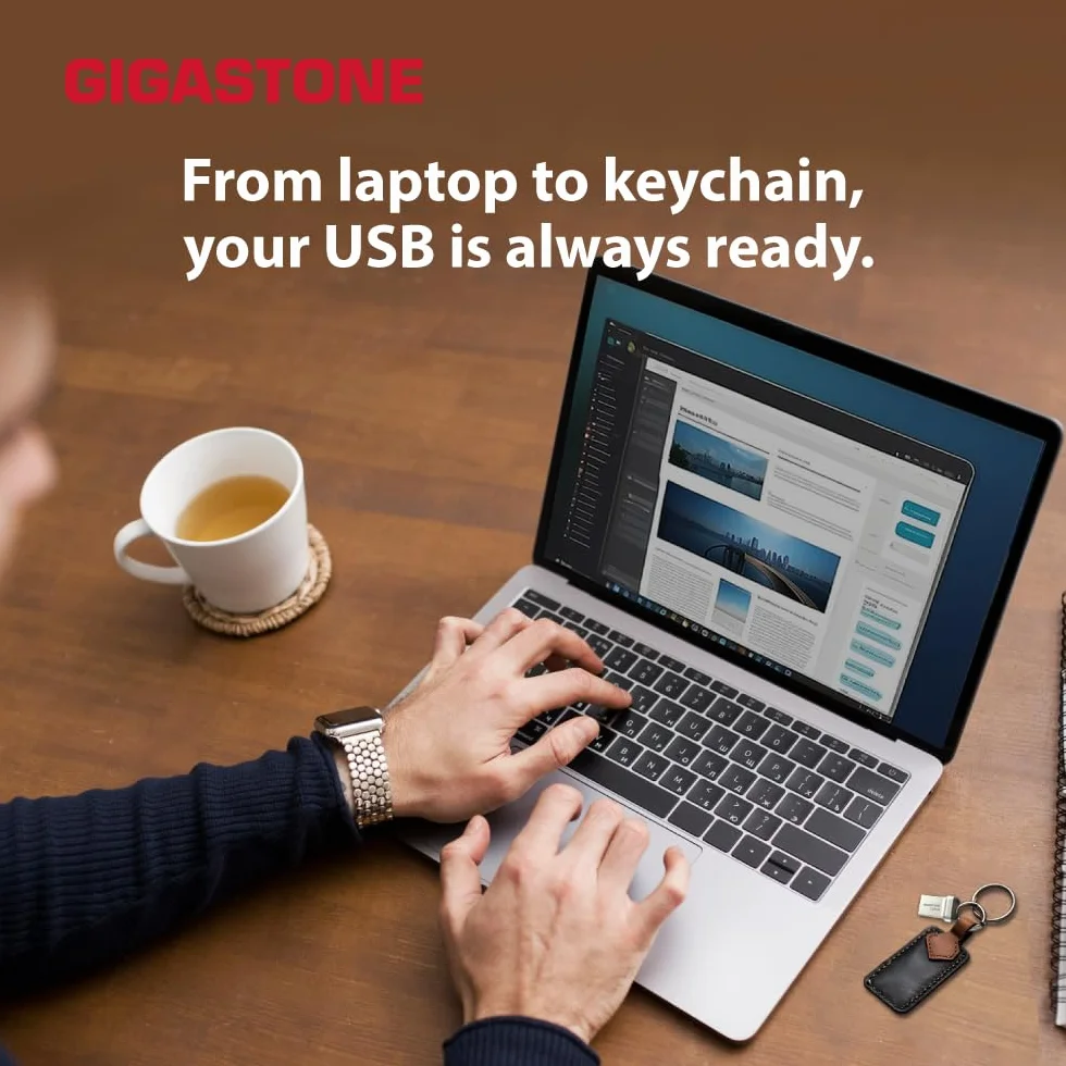 GIGASTONE 128GB Nano Chiavetta USB Flash (Confezione da 5) Z90 USB 3.2 Gen 1, 120MB/s Alta Velocità, Mini, Design Metallo, Archiviazione e backup per PC, Mac, TV, Auto, USB 2.0/3.0/3.1 Compatibile