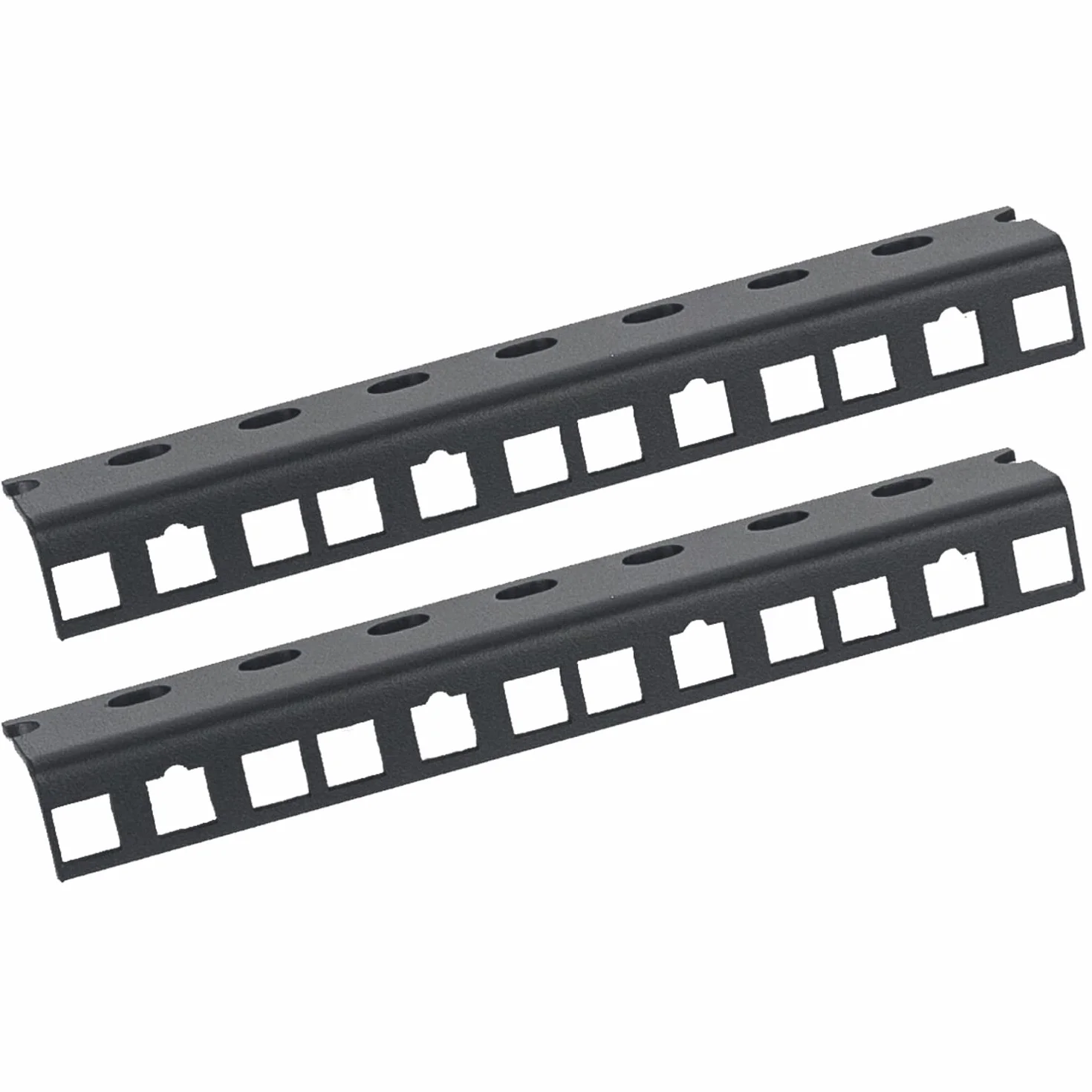 HMF Binario rack per server 2 pezzi 10" 4U Nero