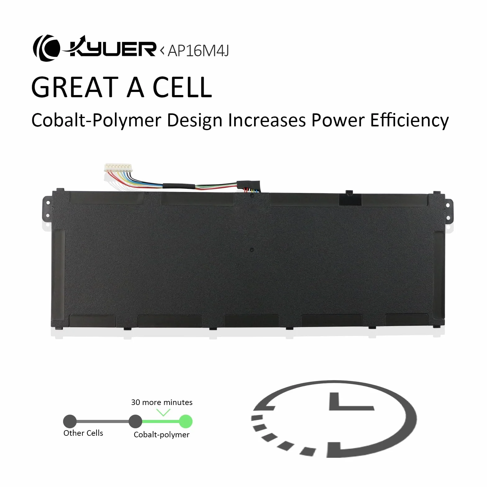 K KYUER 37Wh 4870mAh AP16M4J Batteria per Acer Aspire 3 A317-33 A314-21 A314-22 Serie A317-33-P77P A317-33-P7MK A317-33-P7XT A317-33-P059 A317-33-P0KU A317-33-P1SQ A317-33-P2SN A317-33-P35Q Battery