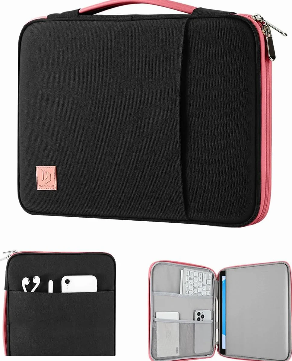 Dadanism 9-11" Borsa da Trasporto per Tablet con Maniglia per iPad (A16) 11", iPad Air M4 M3/Pro M5 M4 11", iPad 10a Gen/Air 5 10,9", iPad 9/8/7a Gen 10,2", Galaxy Tab A11+ 11", Tab M11 11", Nero