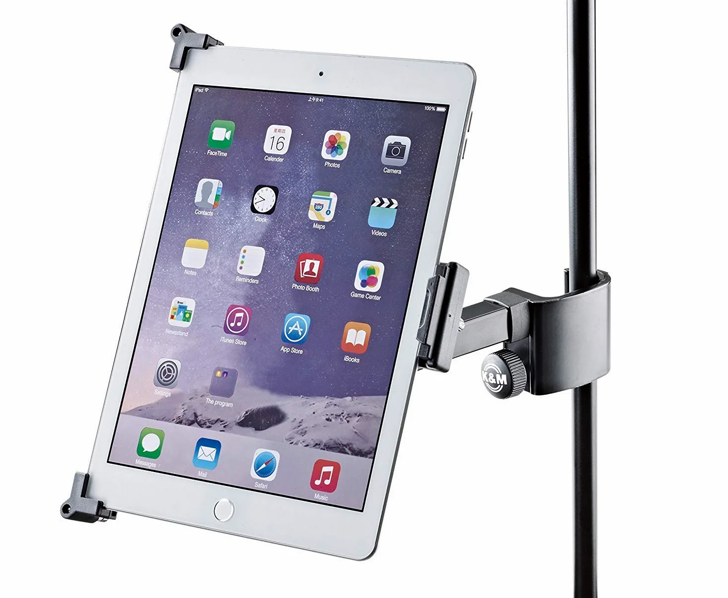 Keepdrum MS106 - Supporto per microfono con braccio + supporto per tablet PC 19791 K M per tablet con altezza da 220 a 331 mm e larghezza da 128 a 232 mm