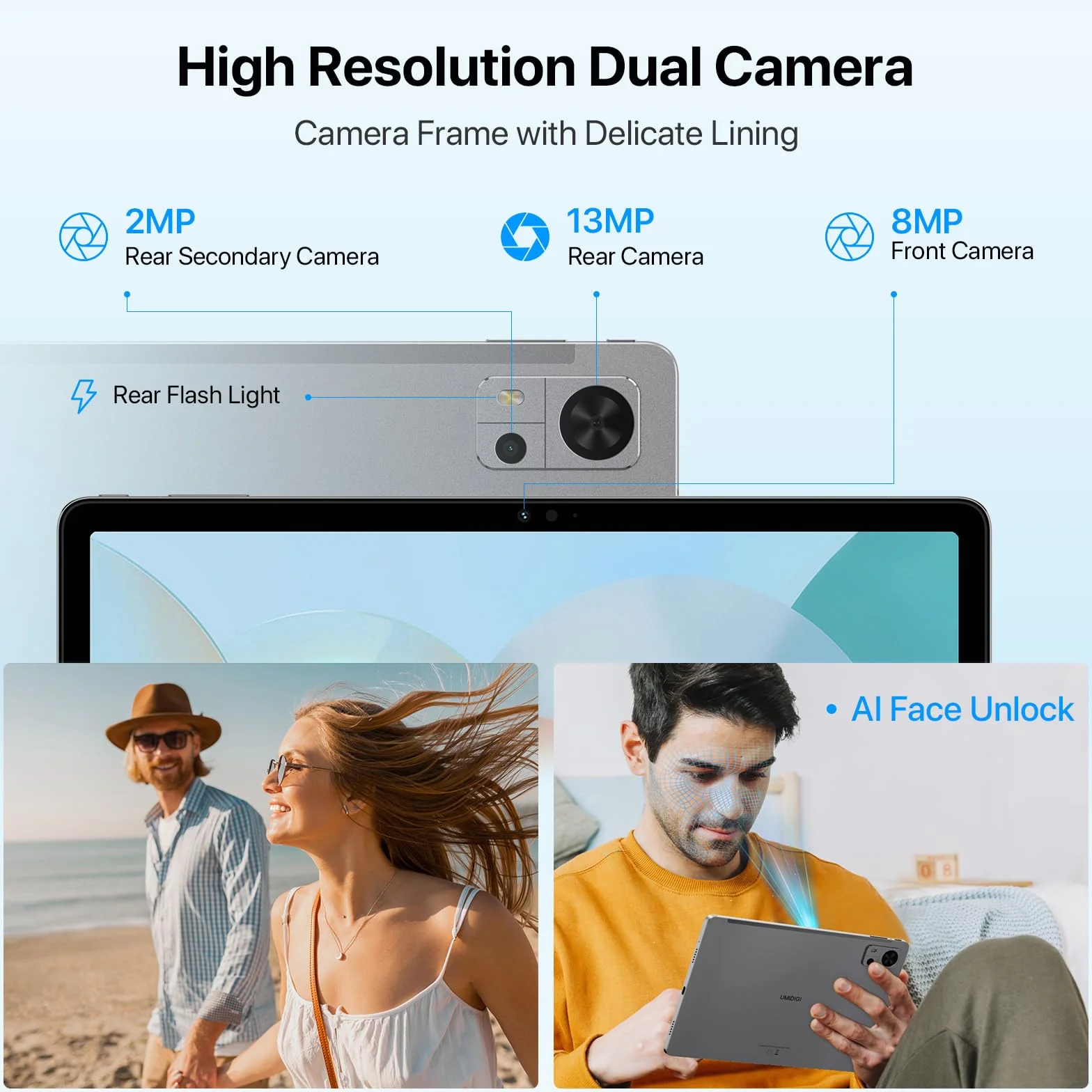 UMIDIGI Tablet 10.1 Pollici 8GB+128GB Android G5 Tab Octa-Core 13MP+8MP 6000mAh 4G LTE