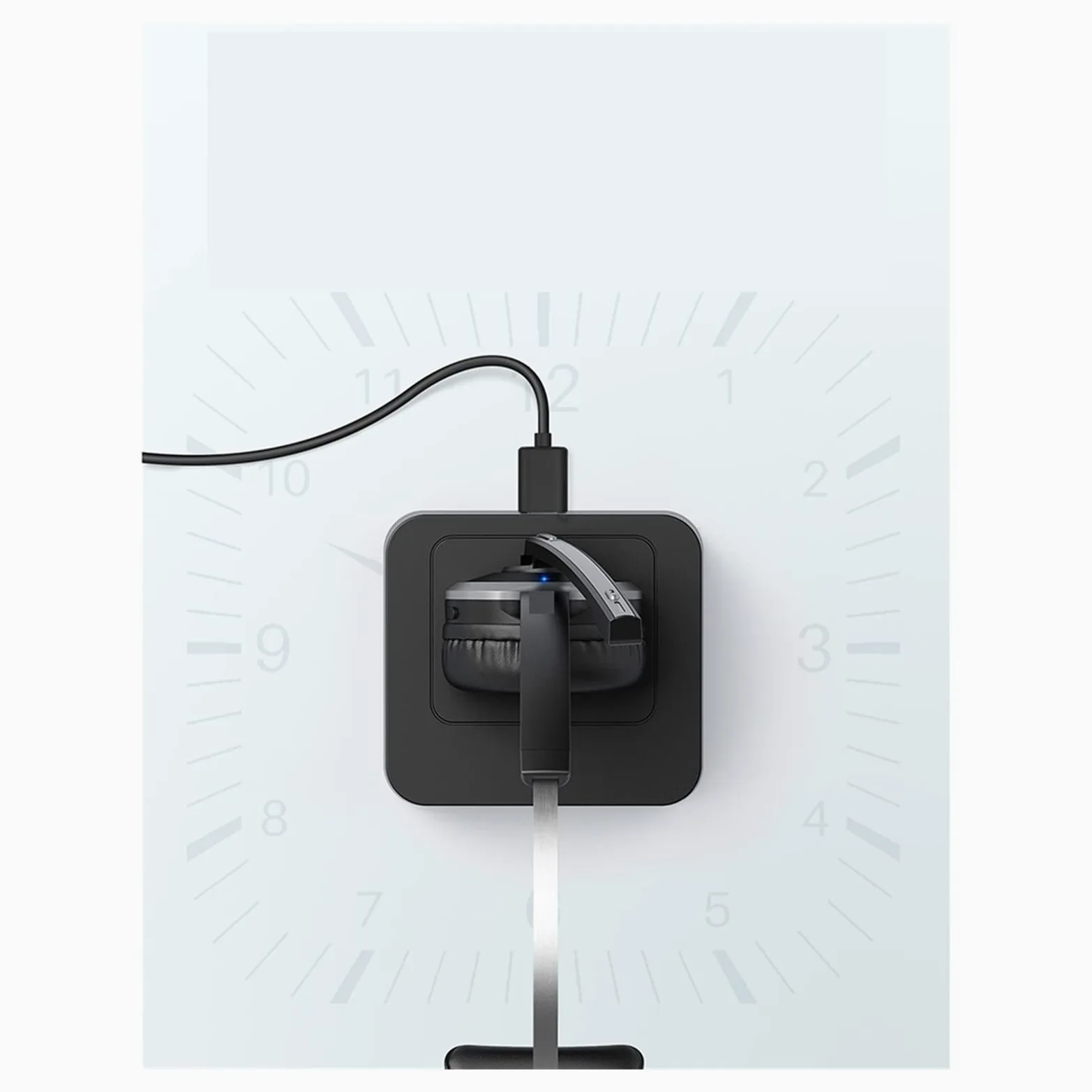 Telefono Het Cuffie Bluetooth 5.0 con microfono Base di ricarica Wireless Het for PC Laptop Call Center Office 18H Talking Time Office Phone Het (Color : Black with Silver Size : U) little surprise