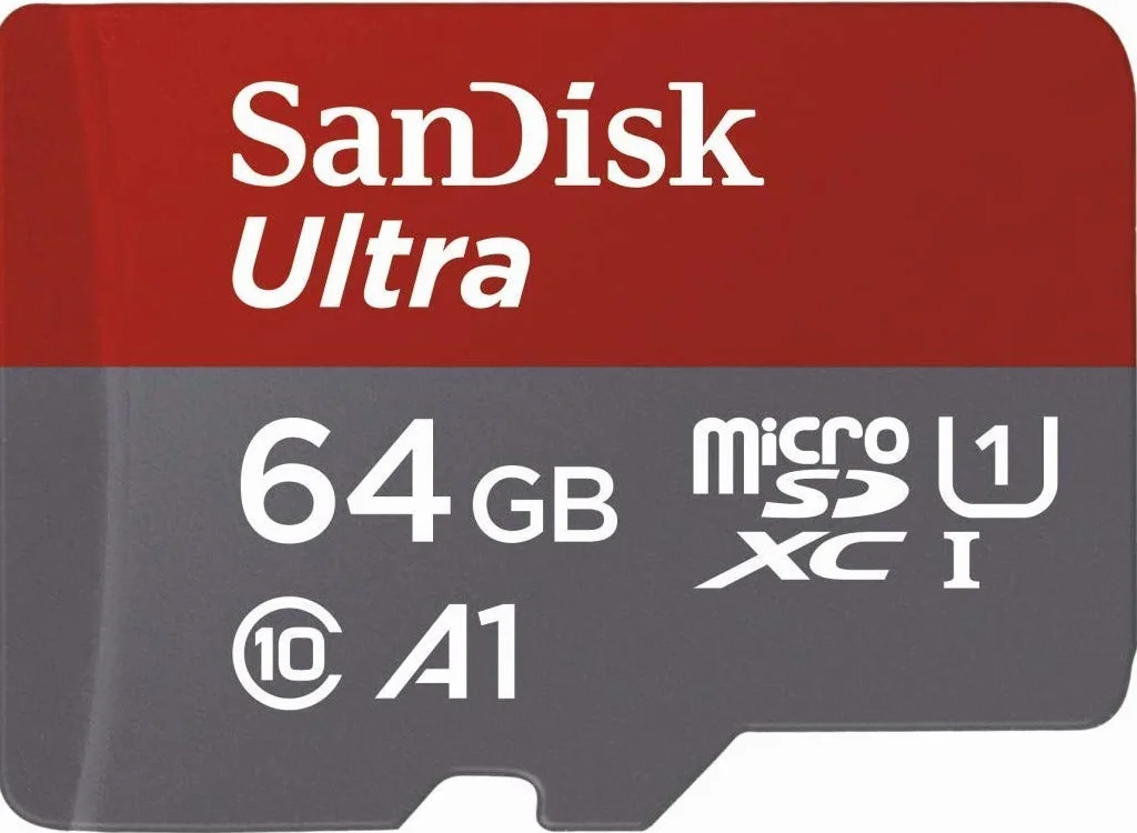 SanDisk Ultra 64 GB microSDXC Memory Card + SD Adapter with A1 App Performance Up to 100 MB/s, Class 10, U1