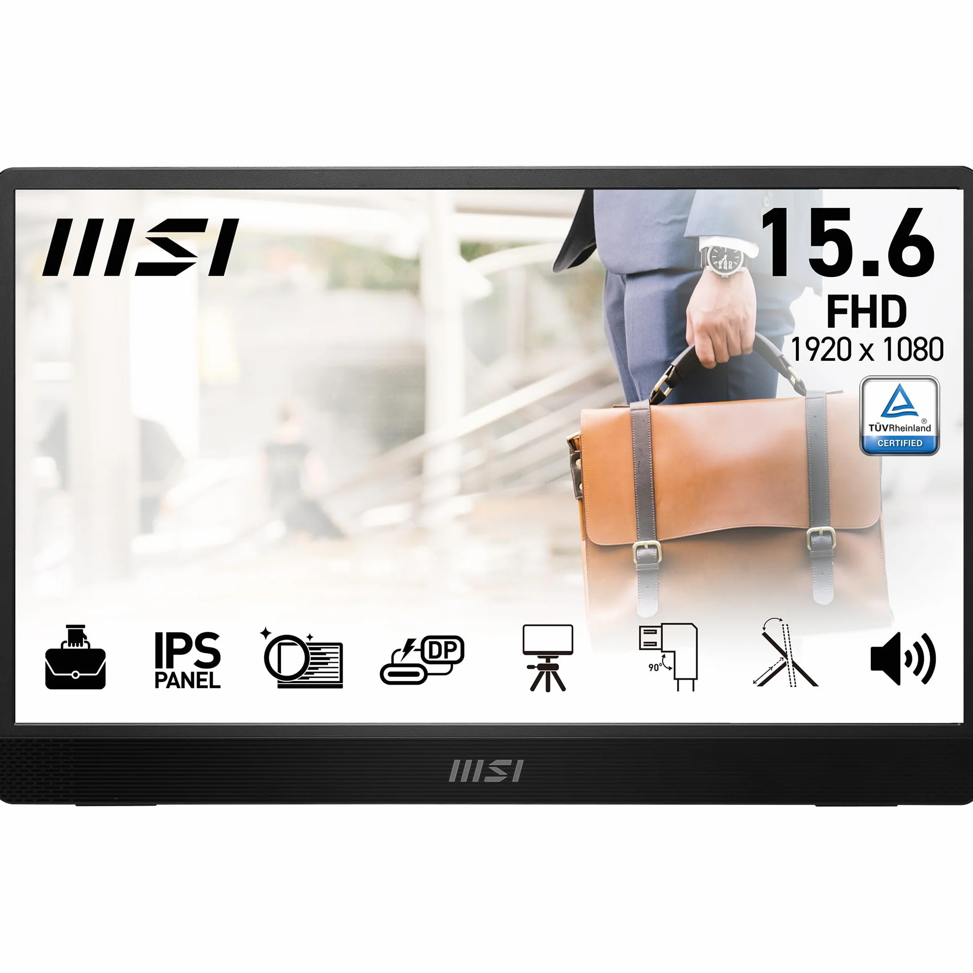 MSI PRO MP161 E2U Monitor portatile FHD 15,6" IPS 1920x1080 60Hz Mini-HDMI USB-C