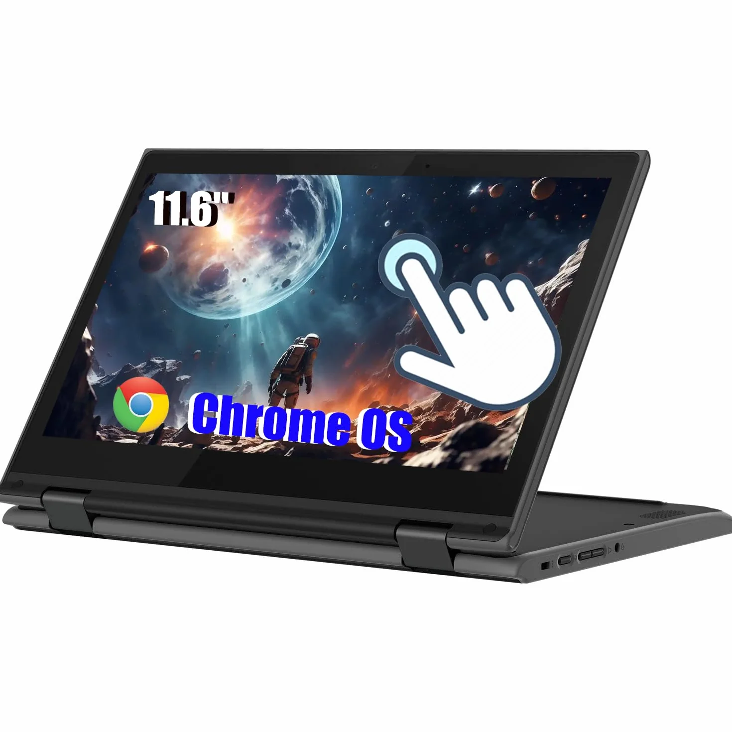 Lenovo Chromebook 300e 2 in 1 Touch Screen Laptop 11.6" Intel Celeron N4020 4GB RAM 32GB SSD Chrome OS Ricondizionato