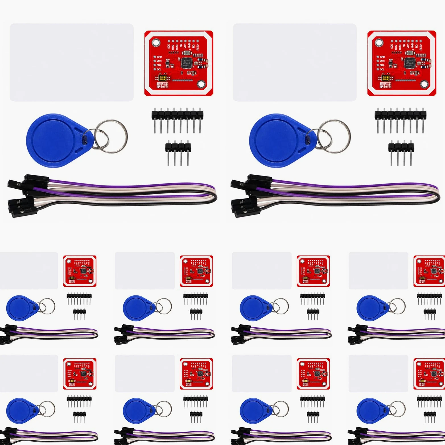 10 confezioni PN532 NFC NXP RFID Modulo V3 Kit, Near Field Communication Reader Module Kit con I2C SPI HSU, S50 White Card, Key Card, adatto per Arduino, Raspberry Pi, fai da te, smartphone e telefoni