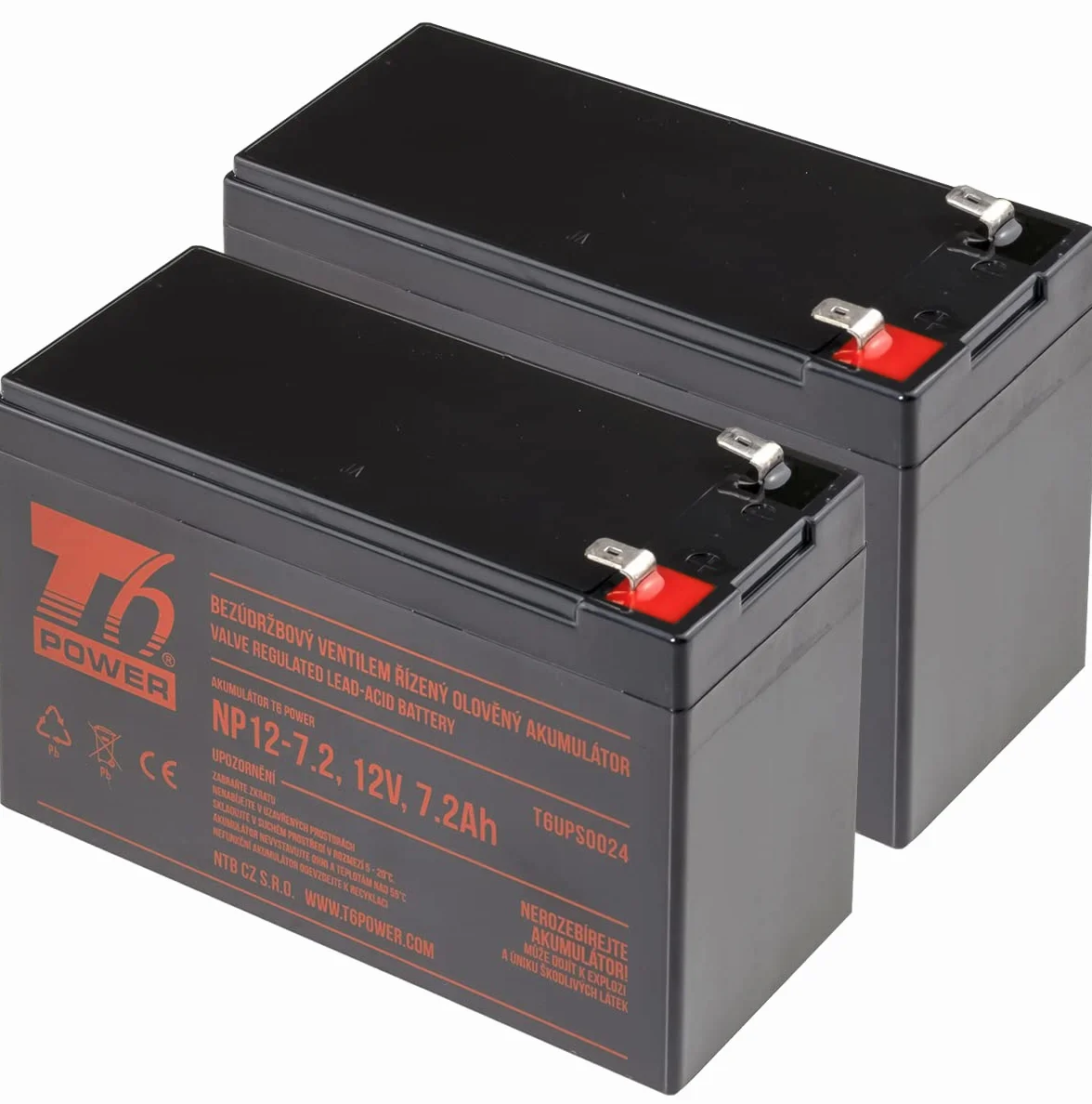 Set di batterie T6 Power per Eaton 5E1100iUSB, VRLA, 12 V