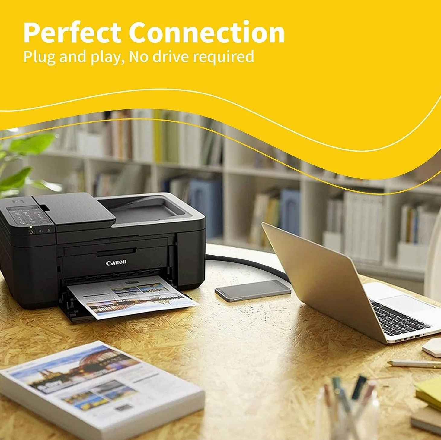 Confezione da 10 cavi USB A a B per stampante, 3 m, ad alta velocità, per scanner e stampante, compatibile con HP, Canon, Dell, Epson, Brother, Lexmark, Xerox, Samsung, Piano DAC, ecc., 3 m