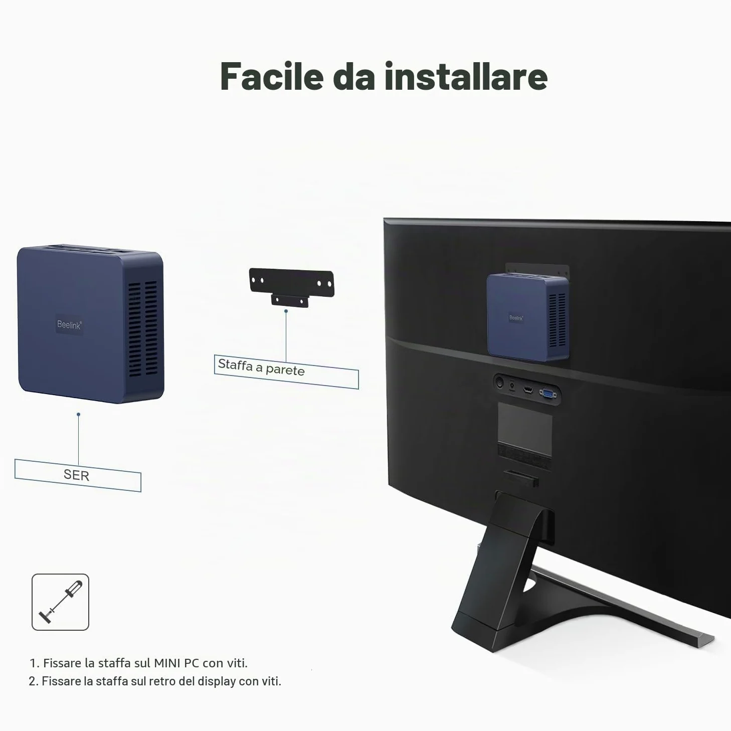 Beelink SER3 Mini PC Windows 11 Pro, AMD Ryzen 3 3200U(2C/4T,up to 3.5 GHz), Mini Computer 8GB DDR4 480GB M.2 2280 PCIe3.0 SSD, 4K Triple Display/WiFi 6/BT5.2