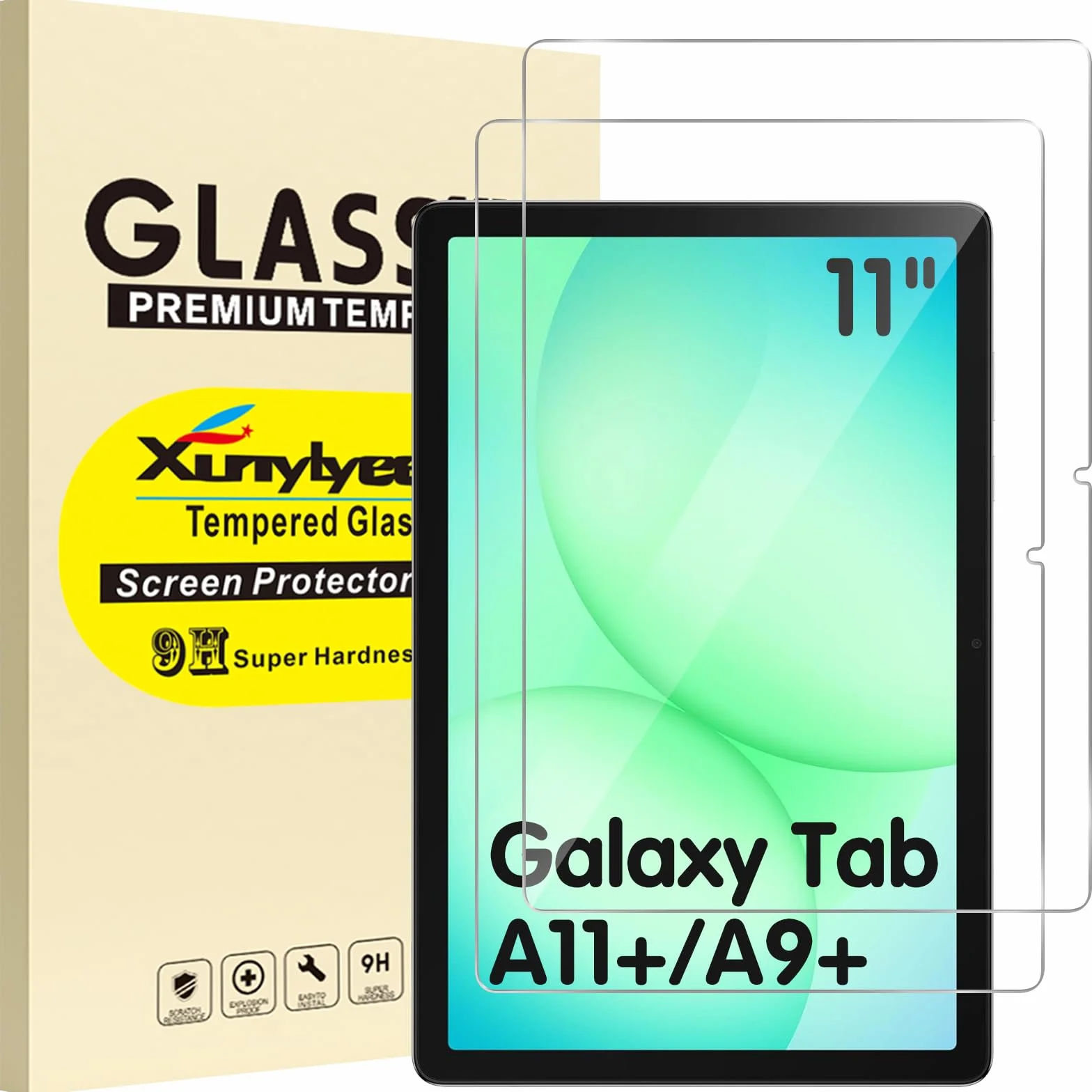 Pellicola Vetro Temperato per Samsung Galaxy Tab A11+ A9+ 11 Pollici 2 Pezzi