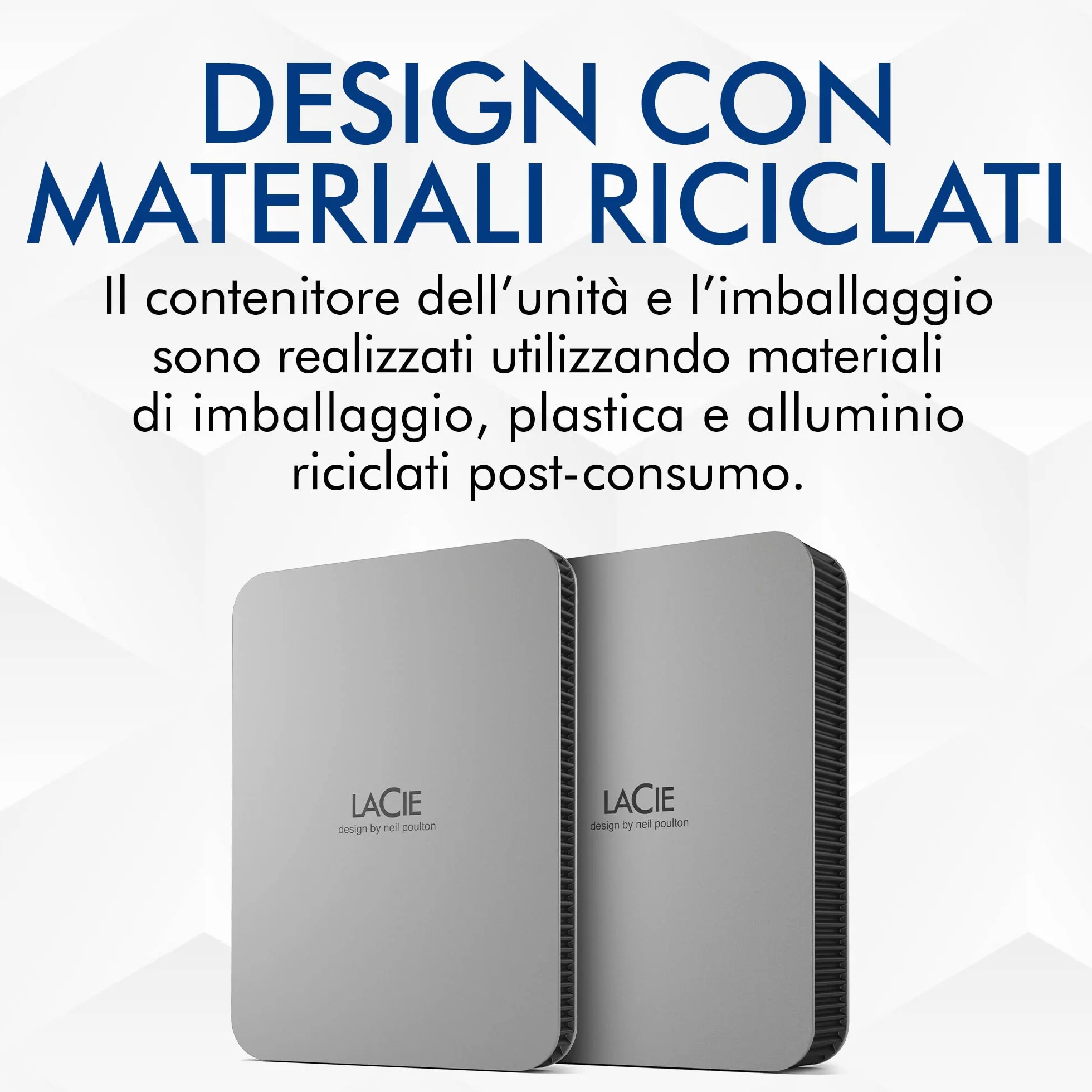LaCie Mobile Drive 1TB, Hard disk esterno portatile, per PC Mac iPad & iPhone, Data Rescue Service (STLP1000400)