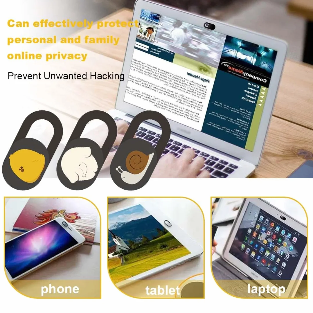 XPEX 3pz Copertura Webcam, Copertura Fotocamera Ultrasottile Per Tablet, Cache Webcam Portatile, Pc, Smartphone Cache Webcam Pc Portatile