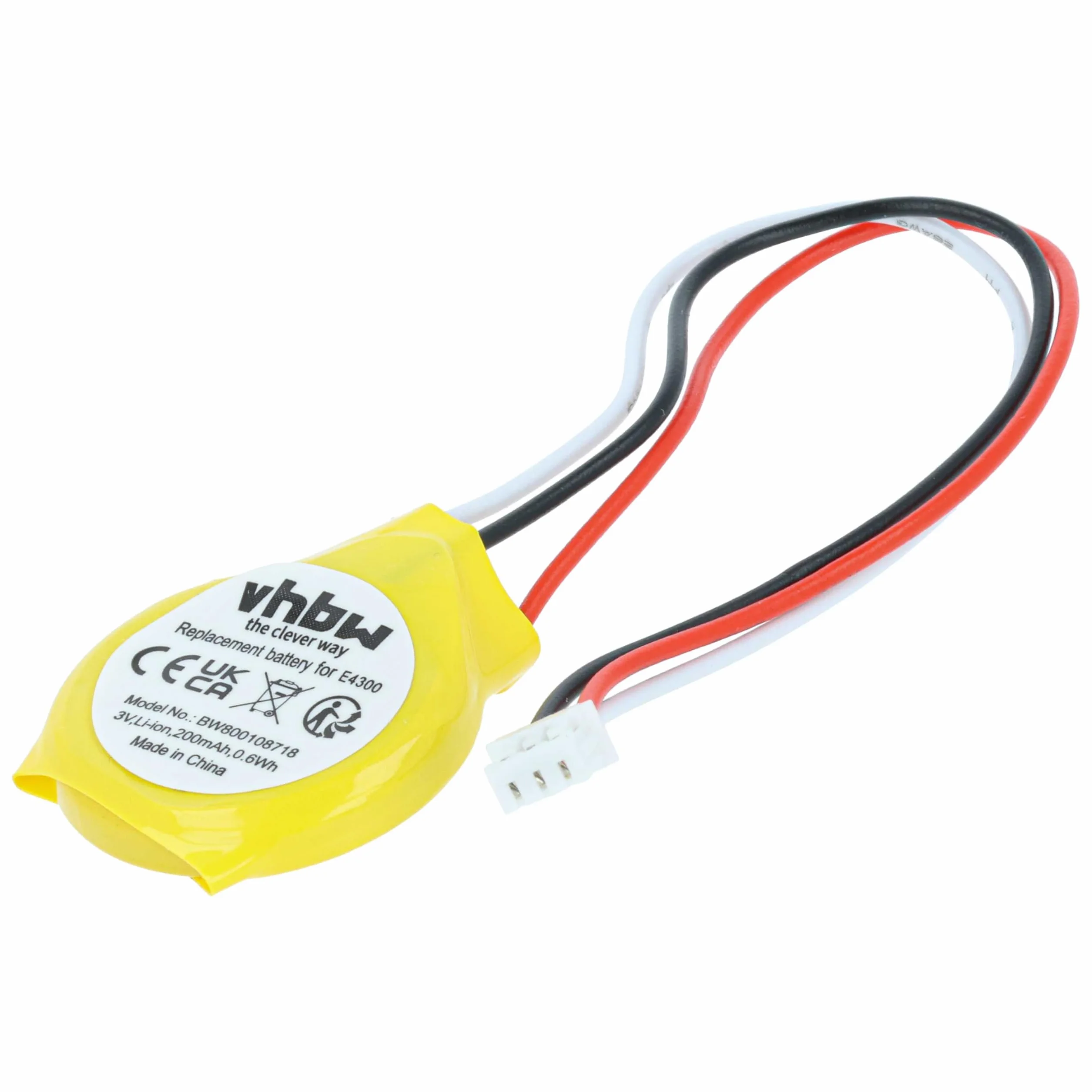 vhbw batteria bios compatibile con Dell Latitude E5500, E5410 computer notebook (200mAh, 3V, Li-Ion)
