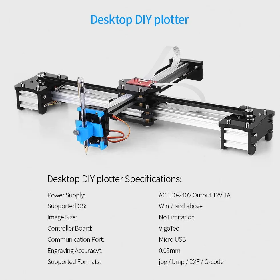 Desktop fai da te montato XY plotter penna disegno robot macchina pittura calligrafia robot kit 100-240 V