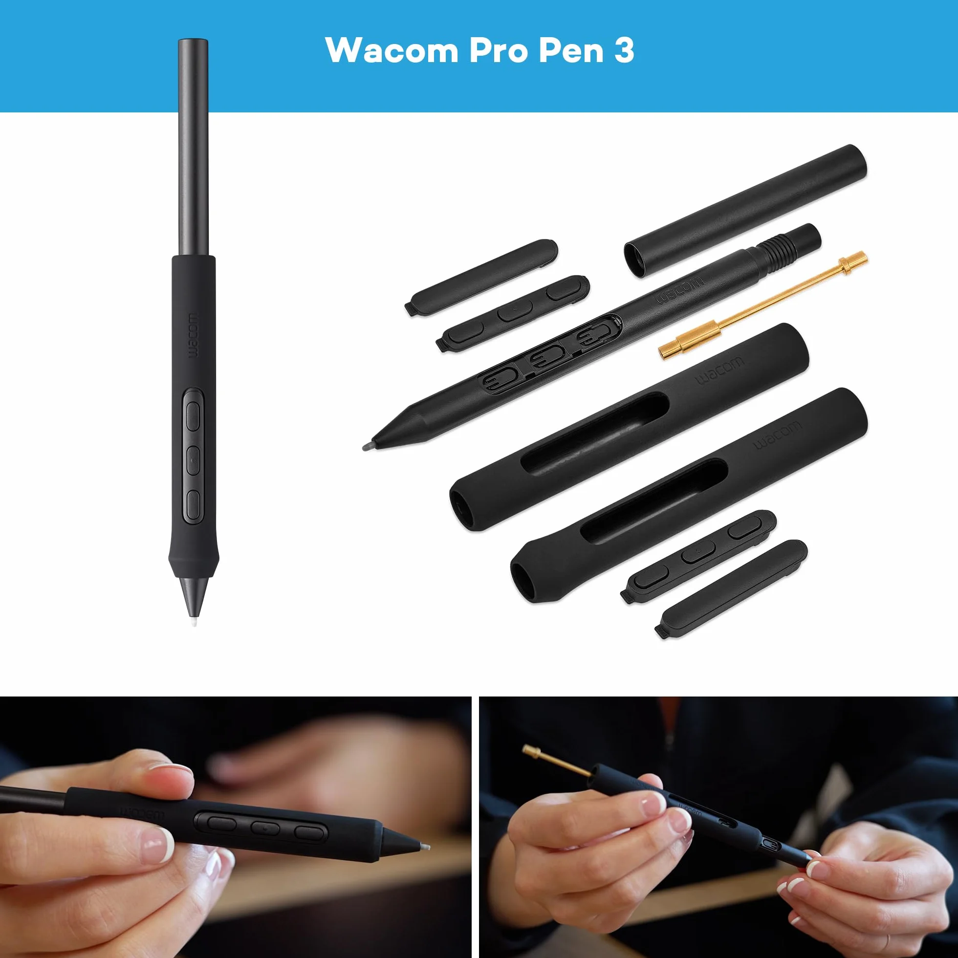 Wacom Intuos Pro Medium – tavoletta grafica compatta e leggera, tablet con penna con Wacom Pro Pen 3, ideale per illustratori, designer ed editor che cercano precisione e performance professionali