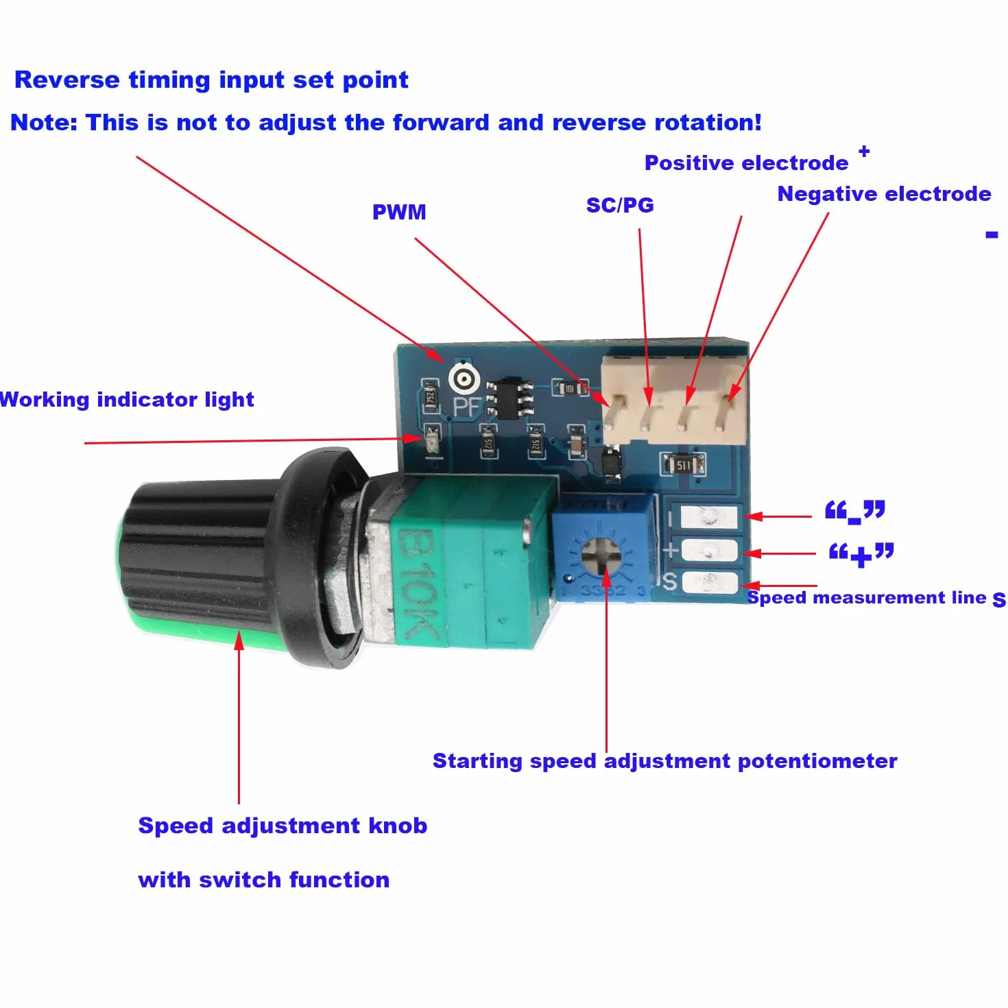 RUNCCI-YUN DC 0-12V PWM Regolatore di velocità della ventola,4Pins 1 canali PC CPU Manopola di controllo della velocità del regolatore per Il Telaio del Pc del Computer（Con terminali precablati）