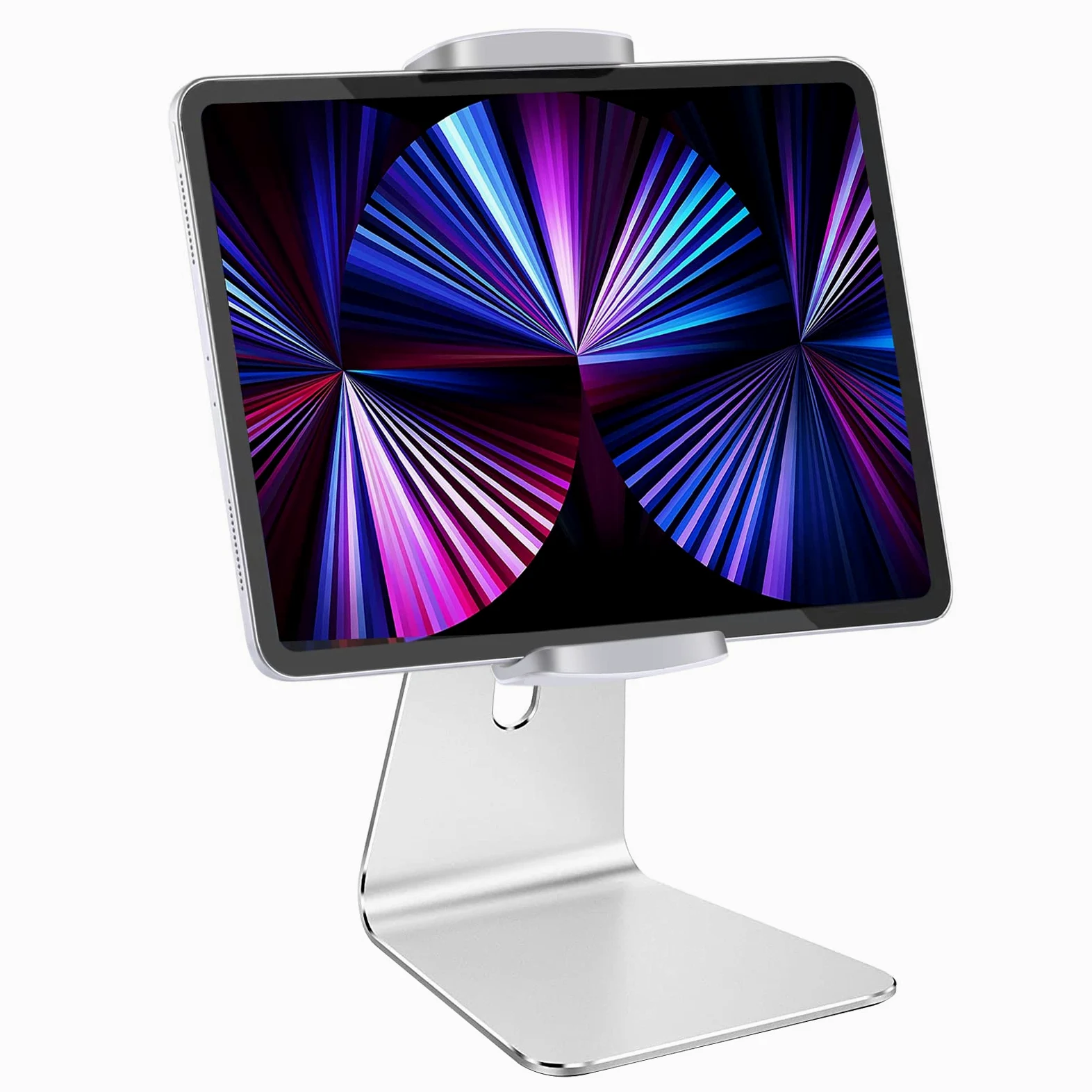 Supporto Tablet Regolabile Tavolo, Porta Tablet in Alluminio Pesante, Compatibile con iPad Pro/Air/Mini, Samsung Tab, Surface Pro, Kindle Fire (7-13") (Argento)