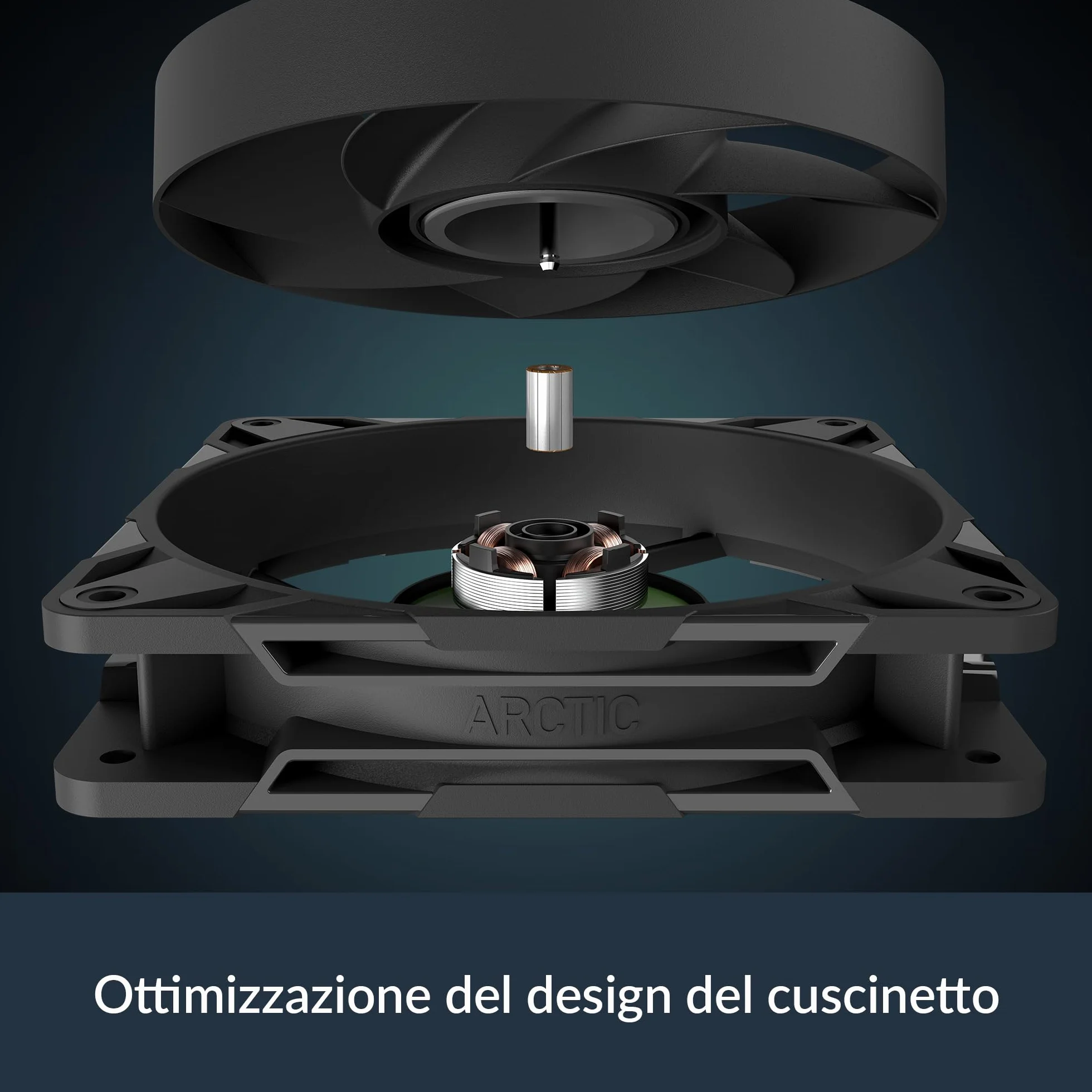 ARCTIC P12 Pro - Ventola Potente Premium, Ventola PWM da 120 mm, 600-3000 rpm, 0 rpm <5% PWM, Cuscinetto Idrodinamico, a 4 Pin - Nero
