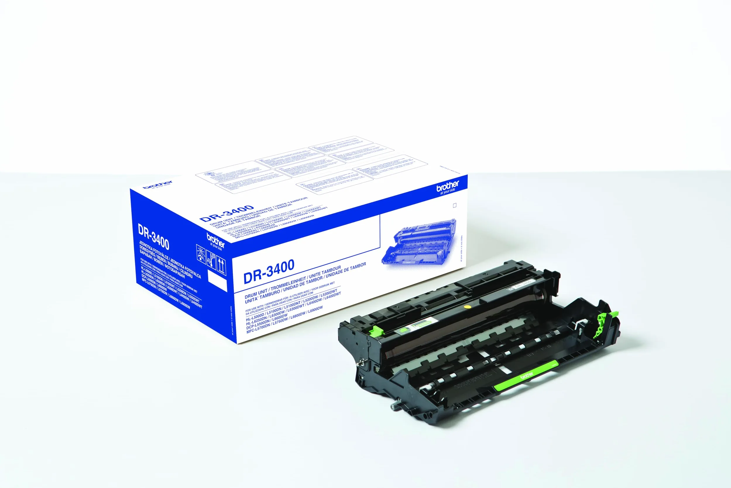 Brother DR3400 Tamburo Originale per Stampanti HLL5000D, HLL5100DN, HLL5200DW, HLL6300DW, DCPL5500DN, MFCL5700DN, MFCL5750DW, DCPL6600DW, MFCL6800DW, Capacità fino a 30.000 Pagine