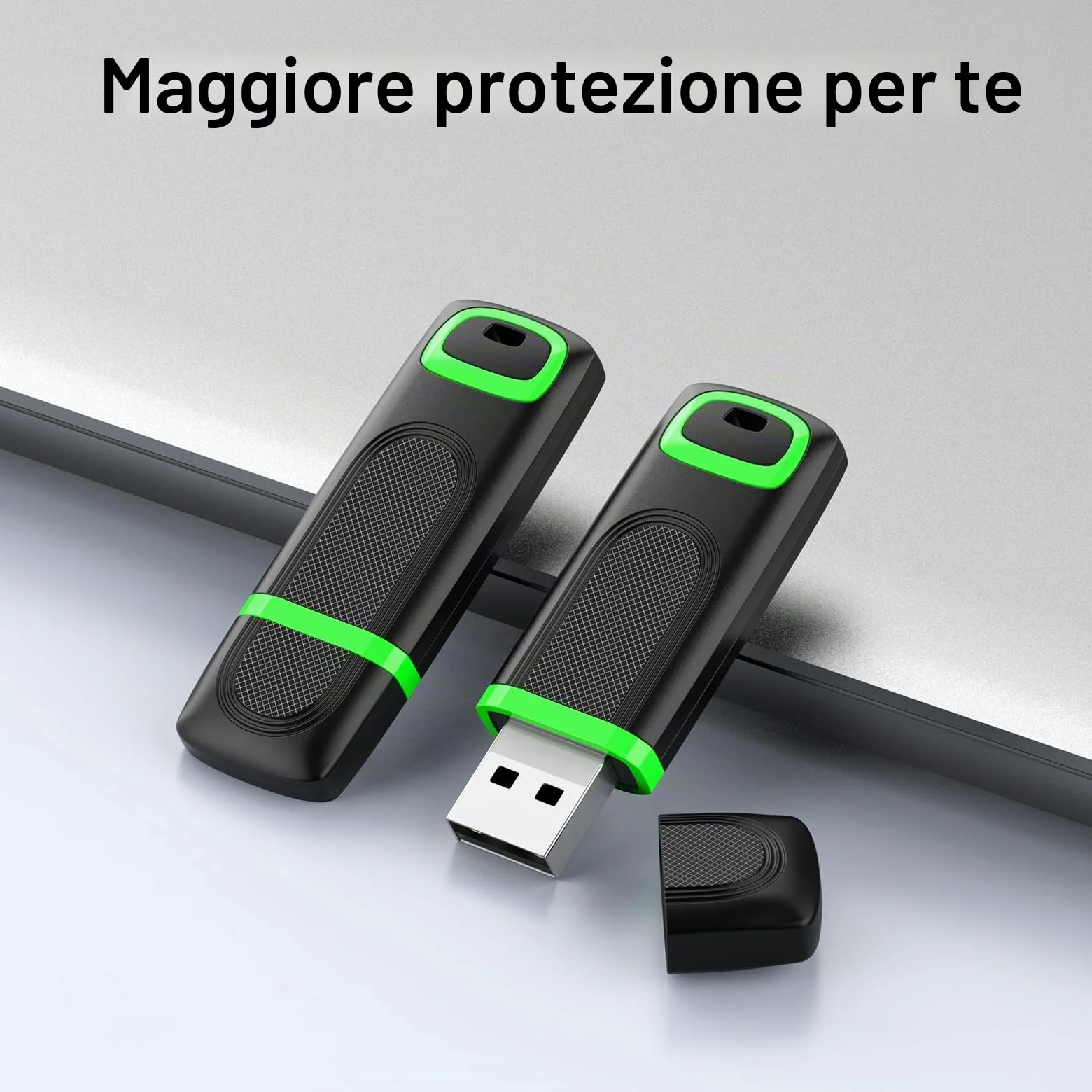 KEXIN 32 GB Chiavetta USB 10 Pezzi USB Pen Drive Chiavette USB Cap Penna Memoria Flash Unità Pennetta Thumb Drive Pendrive Memoria Stick USB Flash Drive Per PC Tablet TV Auto (Verde)