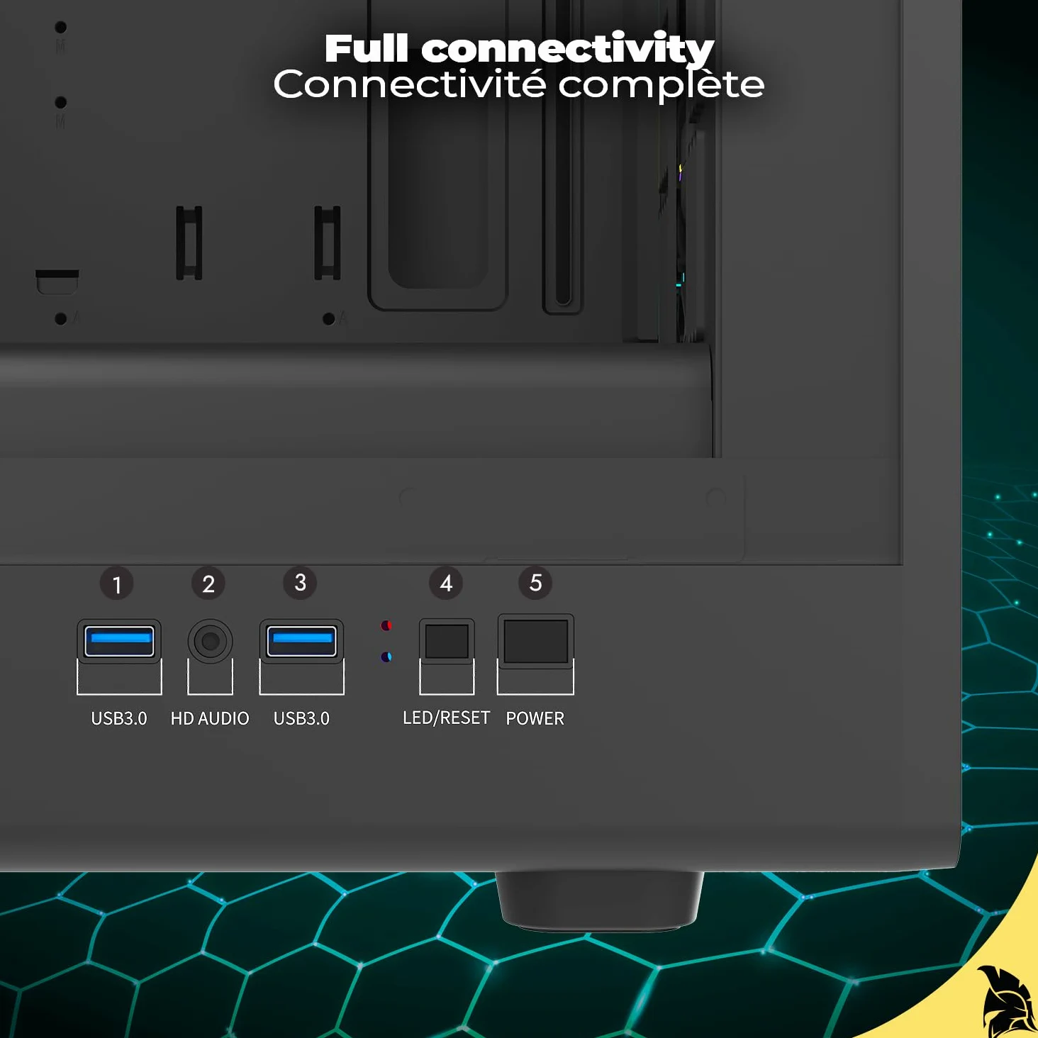 EMPIRE GAMING EC256 - Case PC Gaming Mid Tower ATX/mATX/ITX, frontale Airflow, 4 Ventole ARGB 120 mm Preinstallate + HUB PWM, Vetro Temperato, GPU 325 mm, Watercooling 240 mm, 2xUSB 3.0