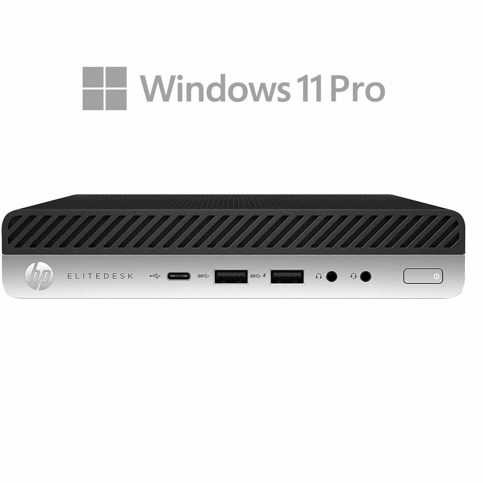 HP EliteDesk 800 G3 Mini‌ Desktop Tiny PC, Intel Core i5-7500T, 8 GB RAM, 256 GB SSD, WiFi & Bluetooth, Tastiera US QWERTY, Windows 11 Pro (Ricondizionato)