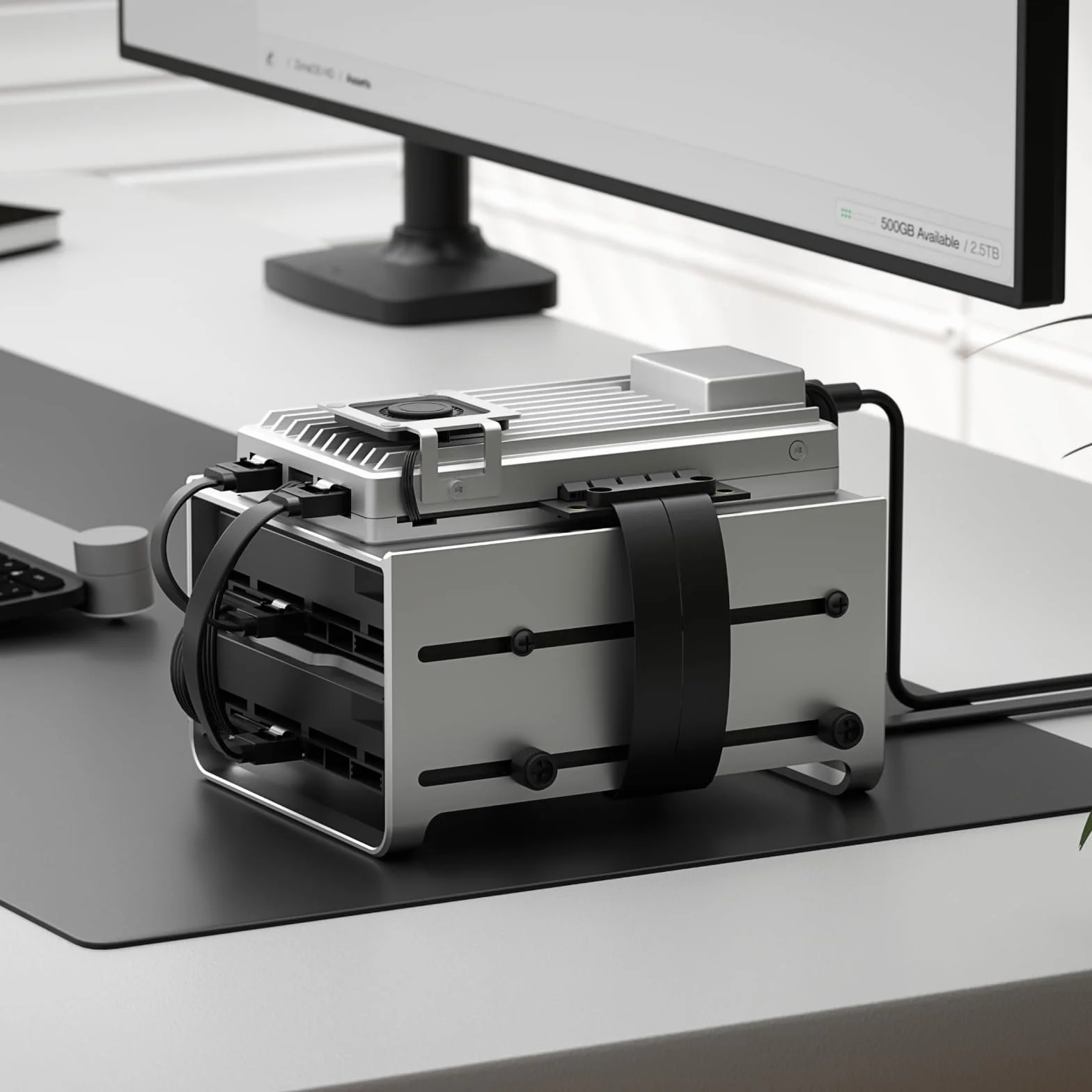 ZimaBoard 2-Bay HDD Rack Tray per ZimaBoard 2, Staffa di montaggio per due dischi rigidi da 3,5", Lega di alluminio, Telaio NAS / Server domestico compatto, Installazione semplice