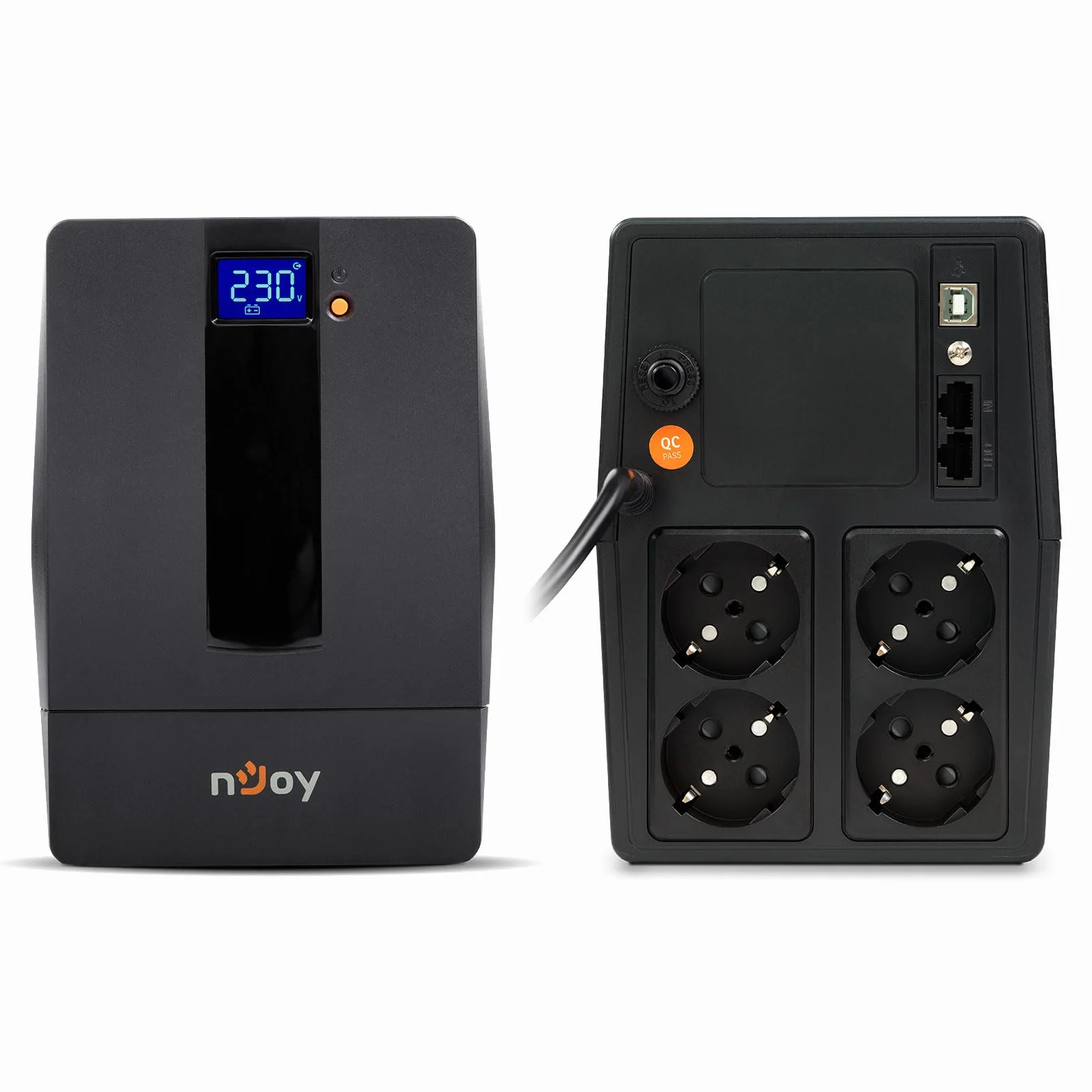 nJoy Horus Plus 1000VA UPS 600W Line Interactive AVR LCD Touch Screen USB 4x Shuko RJ11 RJ45 2 Batterie
