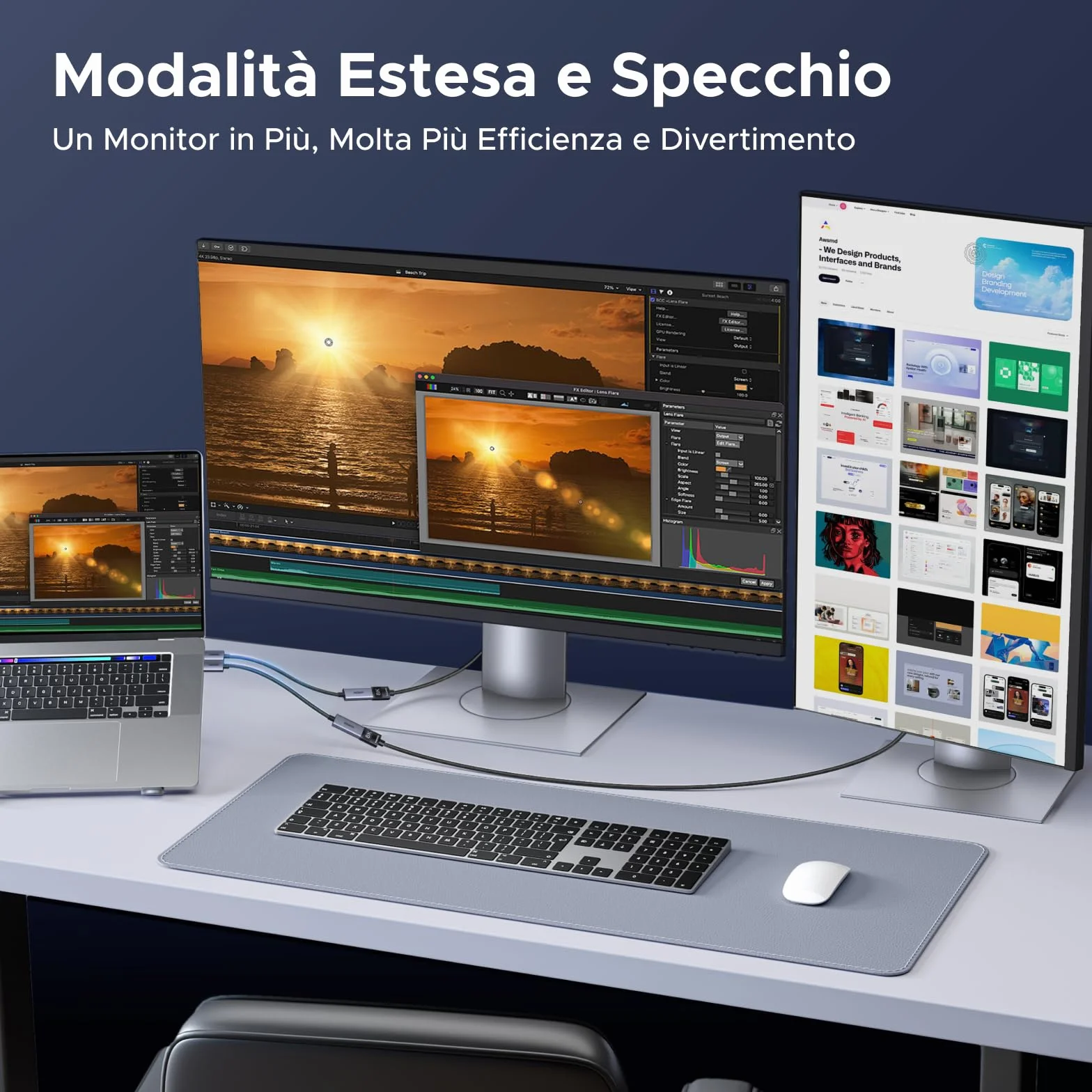 UGREEN 8K Adattatore DisplayPort a HDMI Convertitore DP Maschio a HDMI Femmina 8K 60Hz 4K 240Hz Unidirezionale Compatibile con Laptop Monitor Schede Grafiche TV Proiettori