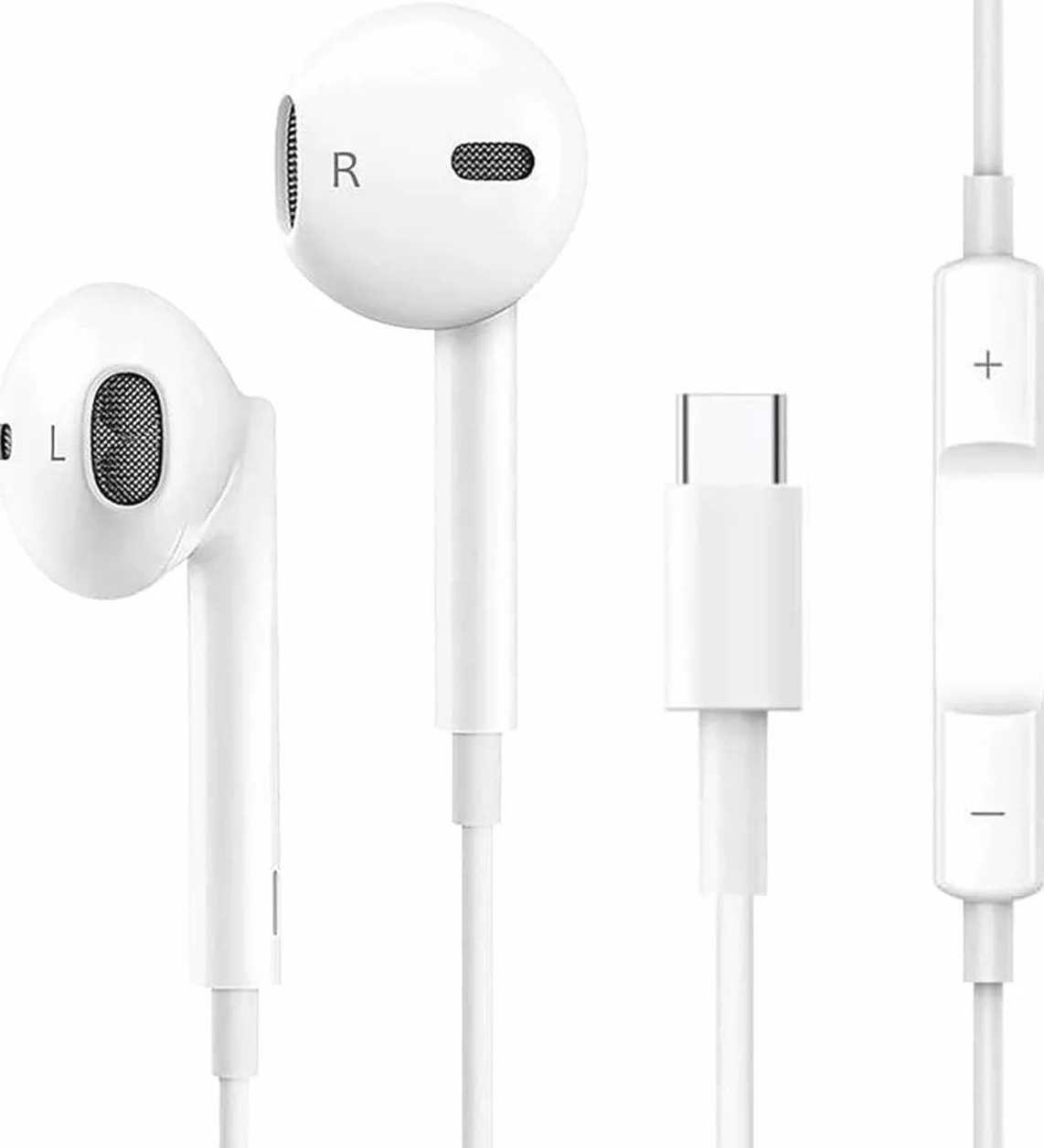Cuffie USB C,Auricolari Type C con filo y Microfono Hi-Fi Stereo compatibile per iPhone 17/16/15 Pro Max Plus,iPad Pro Air,Samsung Galaxy S26/S25/S24/S23 A53 A33,Huawei,Google Pixel,Xiaomi