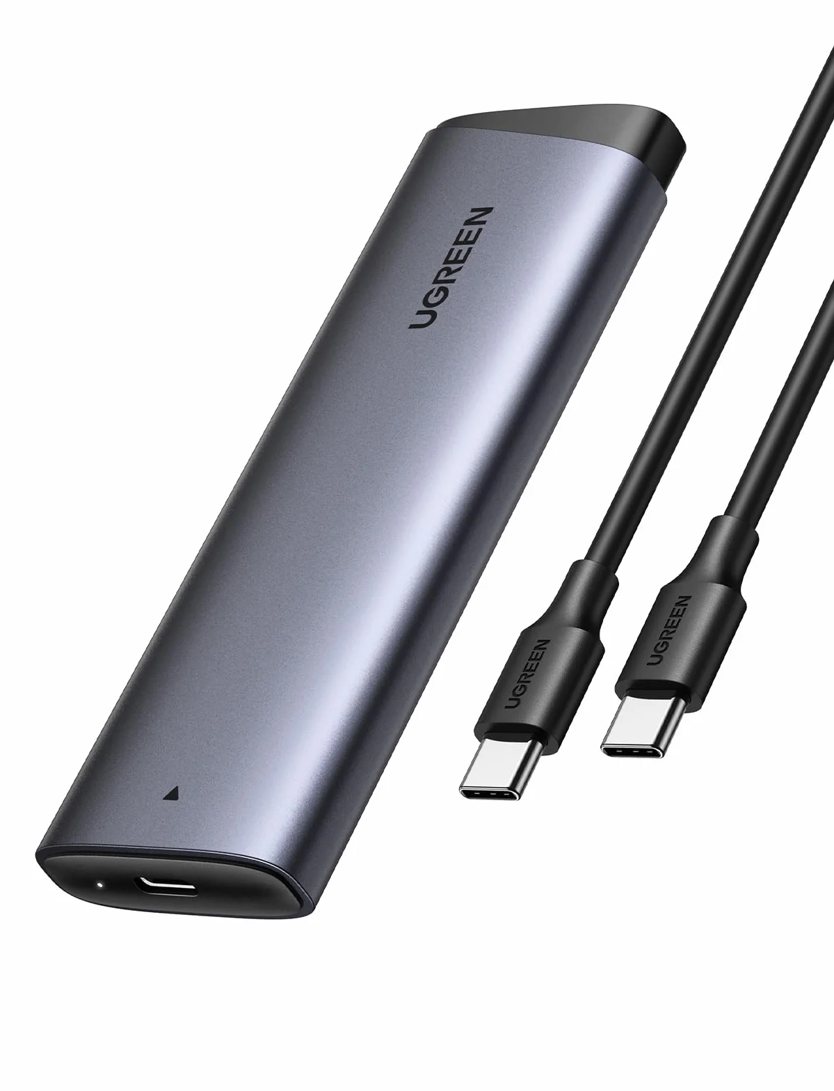 UGREEN Case SSD Hard Disk Esterno M.2 NVMe PCIe USB C 3.2 Gen 2 10Gbps UASP,Compatible con 4TB M Key/M+B Key 2230/2242/2260/2280 con Cavo (Non Supporta SATA) | Supporto esterno per unità a stato solido UASP Trim per SSD NVME chiave 2230/2242/2260/2280 M-K