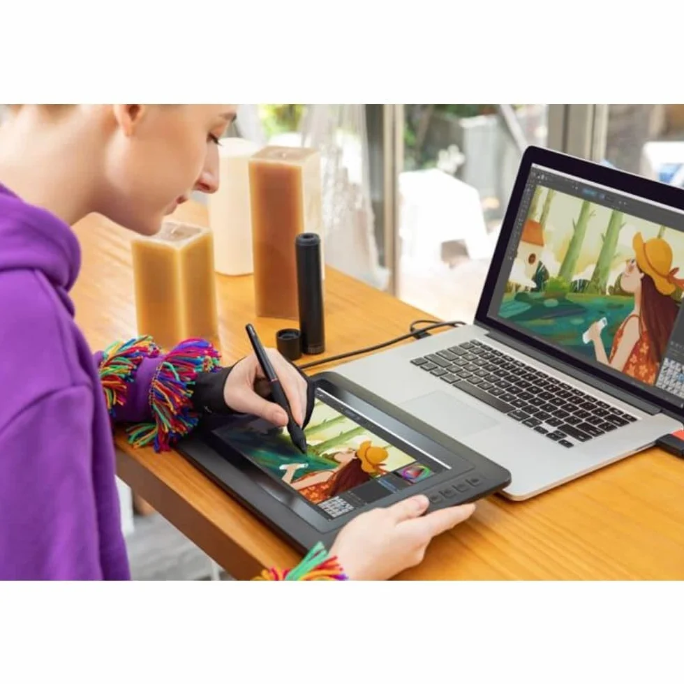XP-PEN Artist 12 Monitor grafico Drawing Pen Tablet Pen Display 1920 X 1080 HD IPS con Touch Bar P06 con gomma per cancellare a distanza Home Office (Artist 12)