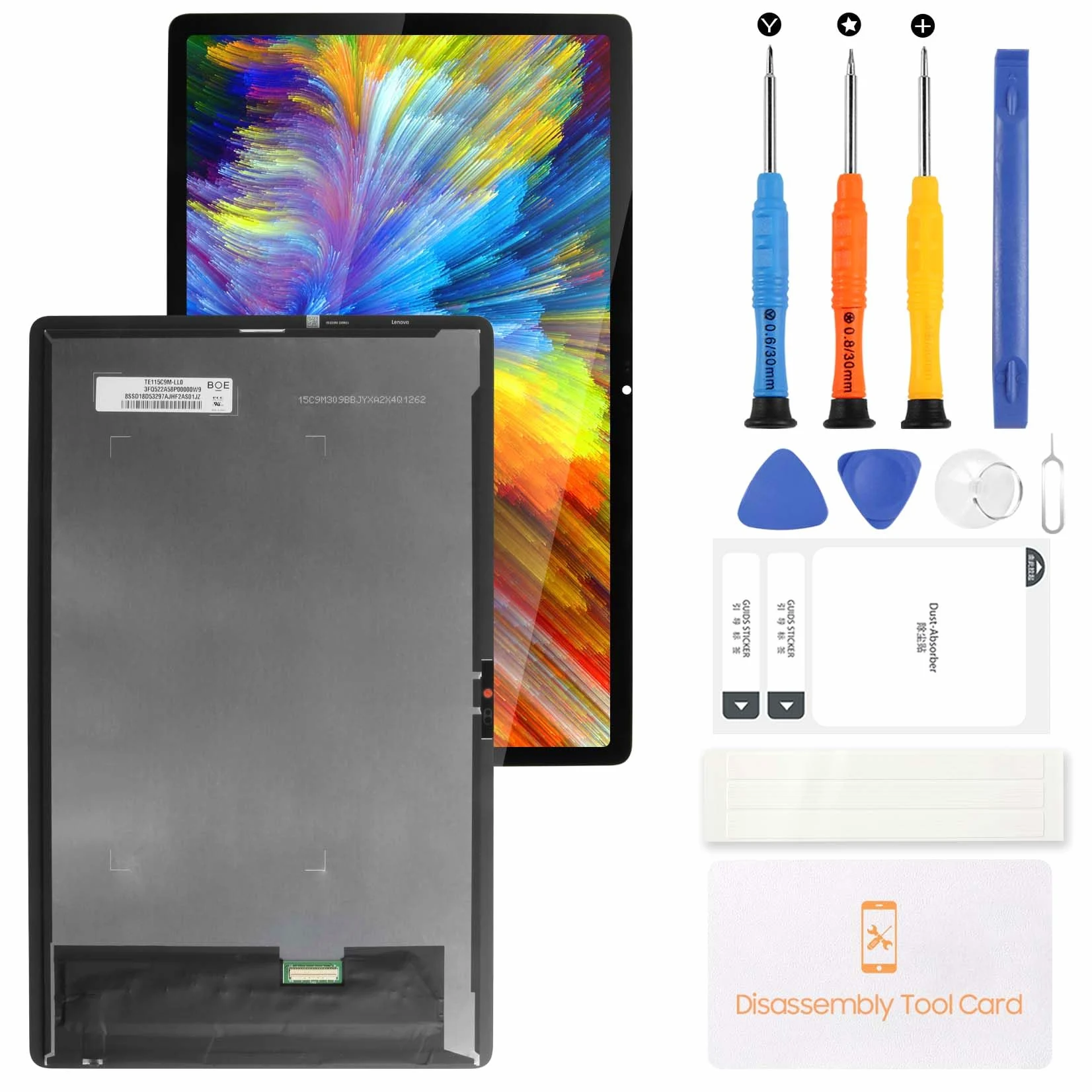 LADYSON Schermo LCD per Lenovo Tab P11 Gen 2 P11 2022 TB350FU TB350XU TB350 Display Touch Screen Digitizer Assembly Riparazione (Nero)