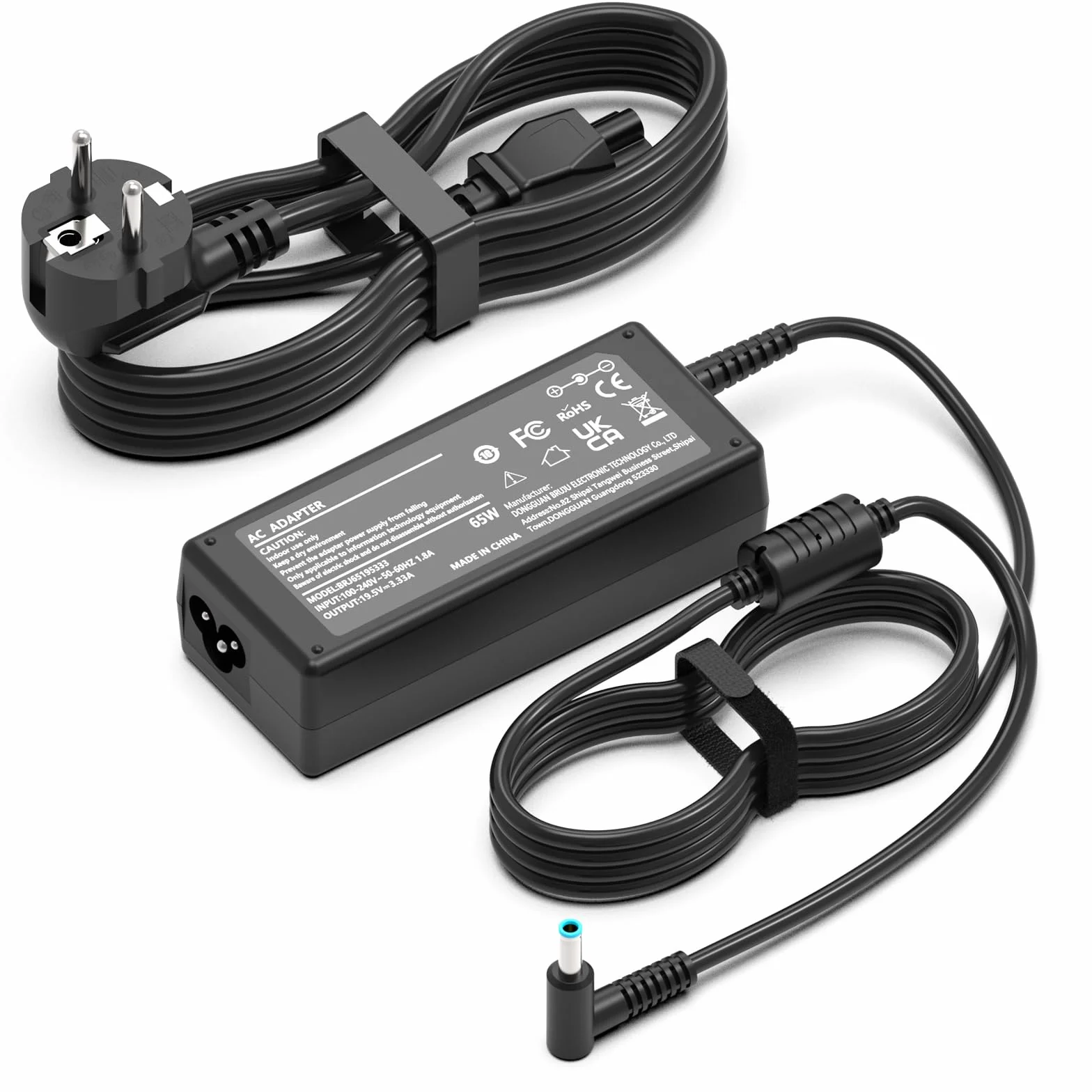 Caricatore 65W 19.5V 3.33A Alimentatore per HP EliteBook ProBook Spectre Envy Pavilion, Caricabatterie Compatibile con HP 840 G5 850 640 G5 450 G6 430 G7 745 G6 e altri, Connettore Blu 4.5×3.0mm
