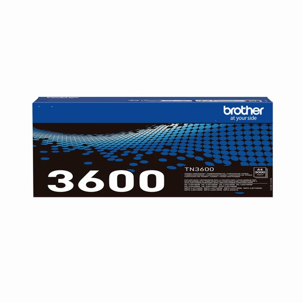 Brother TN3600 Toner originale, Capacità Standard, fino a 3000 pagine, per Stampanti HLL5210DN, HLL5210DW, HLL6210DW, DCPL5510DW, MFCL5710DN, MFCL5710DW, MFCL6710DW, Colore Nero