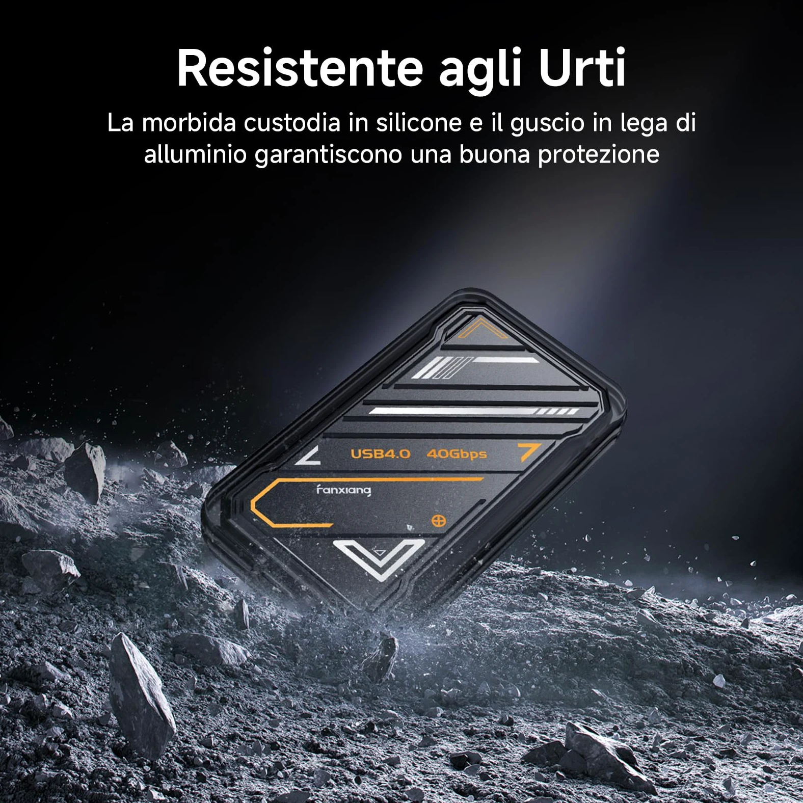 fanxiang Extreme SSD Esterna 1TB - USB 4.0 + Tipo C Ultra Veloce Fino a 3700Mo/s - Unità a Stato Solido Portatile e Antiurto per PC, PS5/PS4 (Pro), Xbox, Mac, Laptop, Wii U, TV, Windows - PS3000