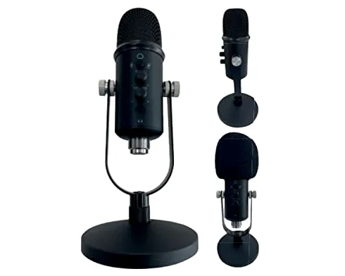 Microfono - microfono USB, connessione rapida, frequenza 20Hz-20kHz, include supporto e cavo da 2 metri, ideale per registrazioni e streaming. * #*