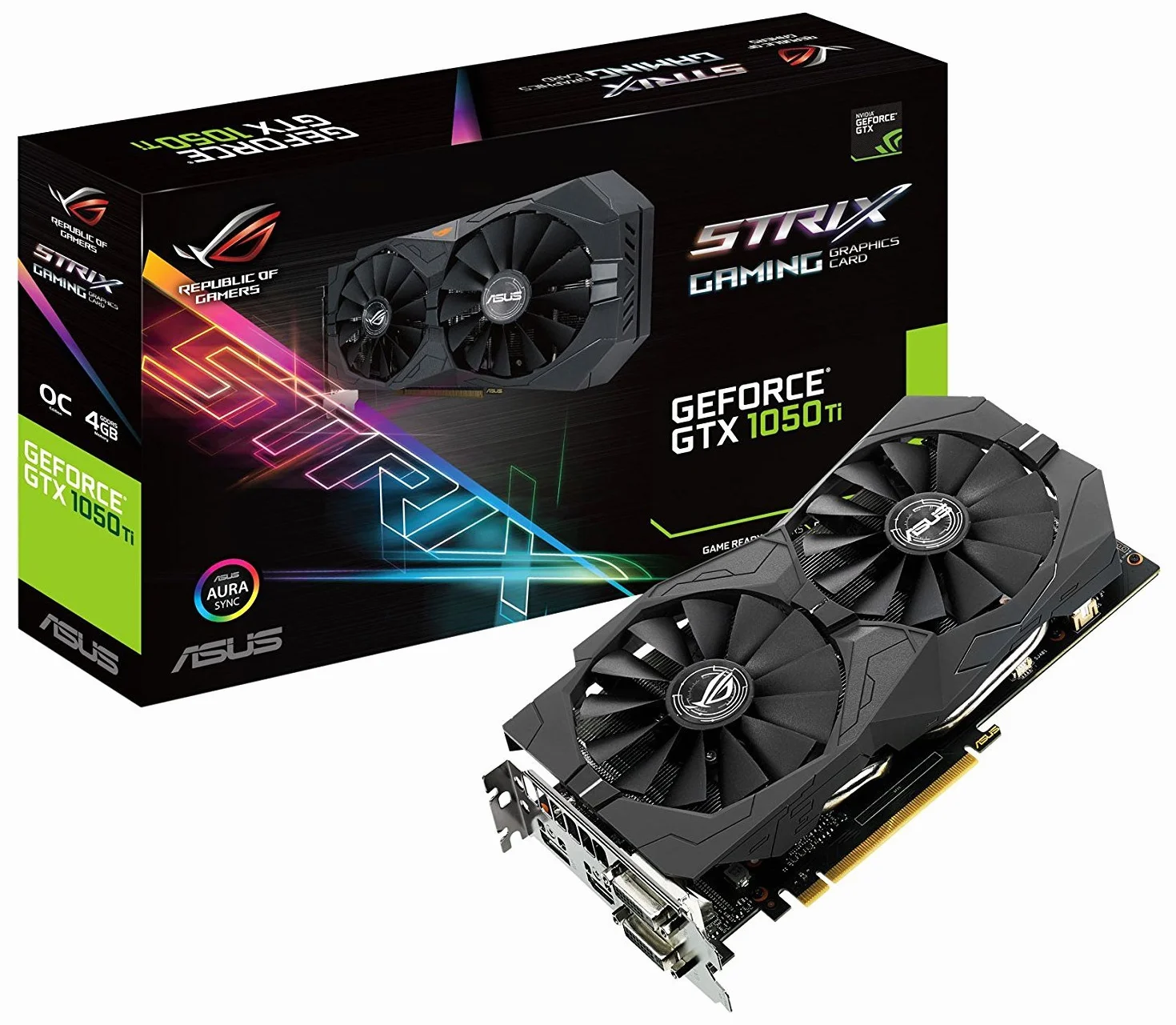 Asus GeForce STRIX-GTX1050TI-O4G-GAMING Scheda Grafica da 4 GB, DDR5, 1493 MHz